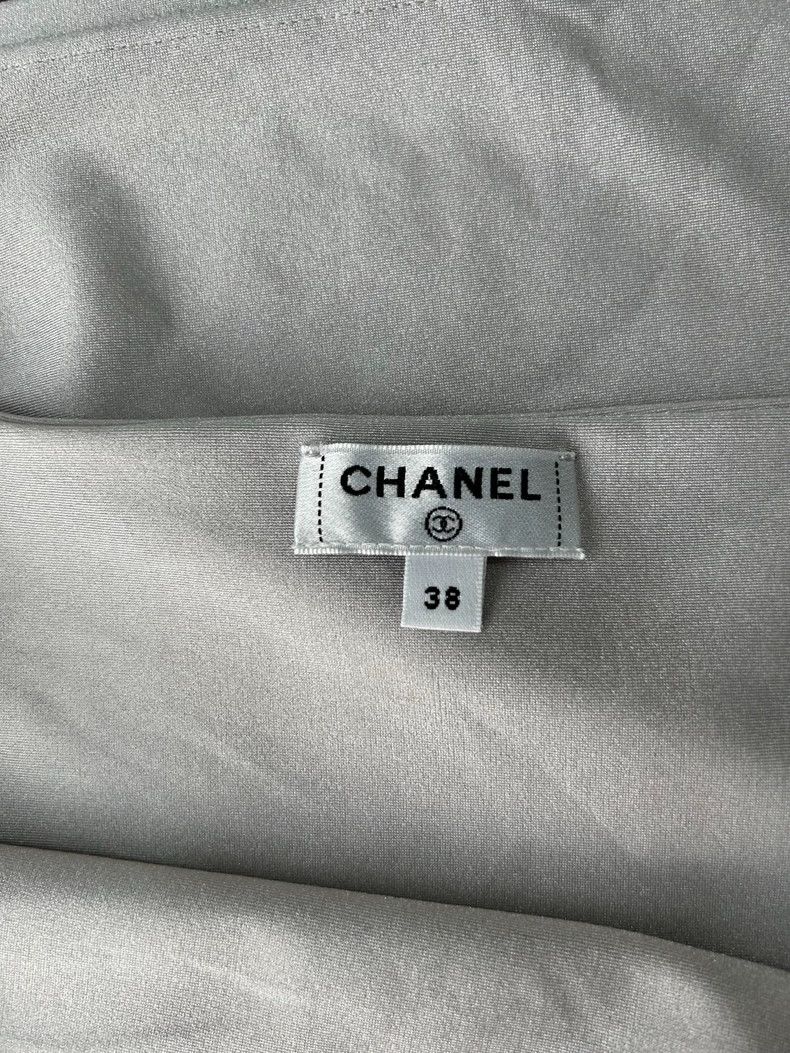 Chanel Chanel 21A Castle Series Silver Gray Embroidered Logo Vest Size XS / US 0-2 / IT 36-38 - 4 Thumbnail