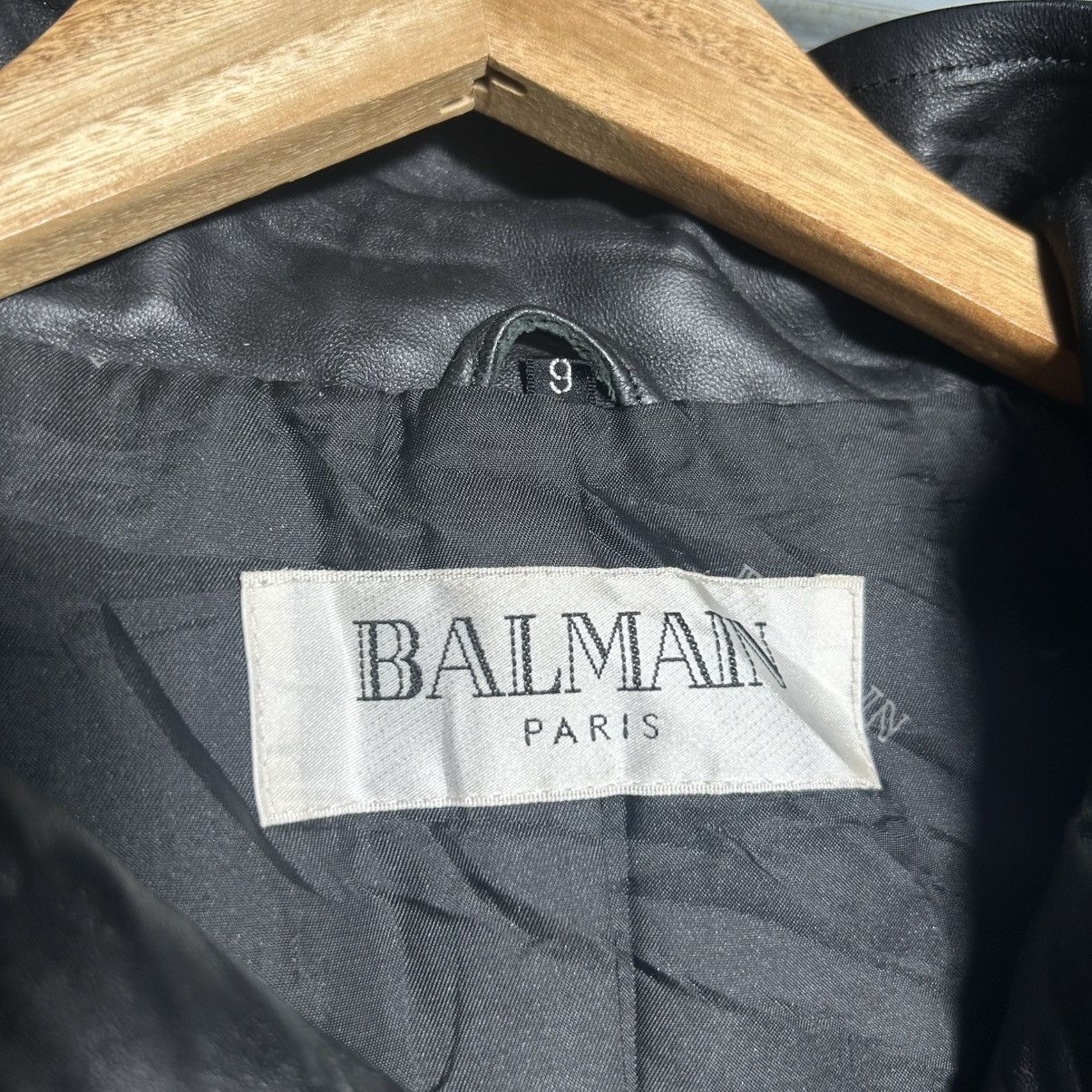 Balmain Vintage 90s Balmain Leather Jacket Size XS / US 0-2 / IT 36-38 - 4 Thumbnail