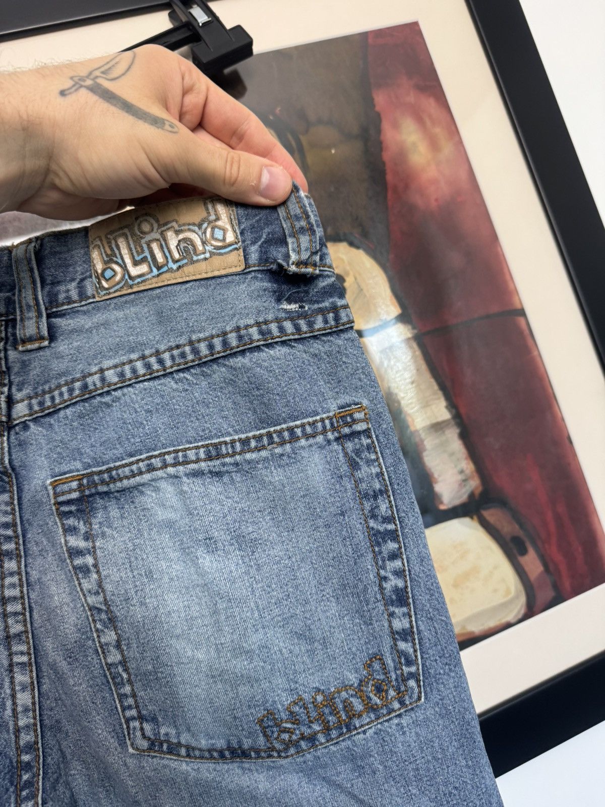 Hook-Ups Vintage Skate Denim Pant Blind Jeans Skateboard Sk8 Anime Size US 26 / EU 42 - 6 Thumbnail
