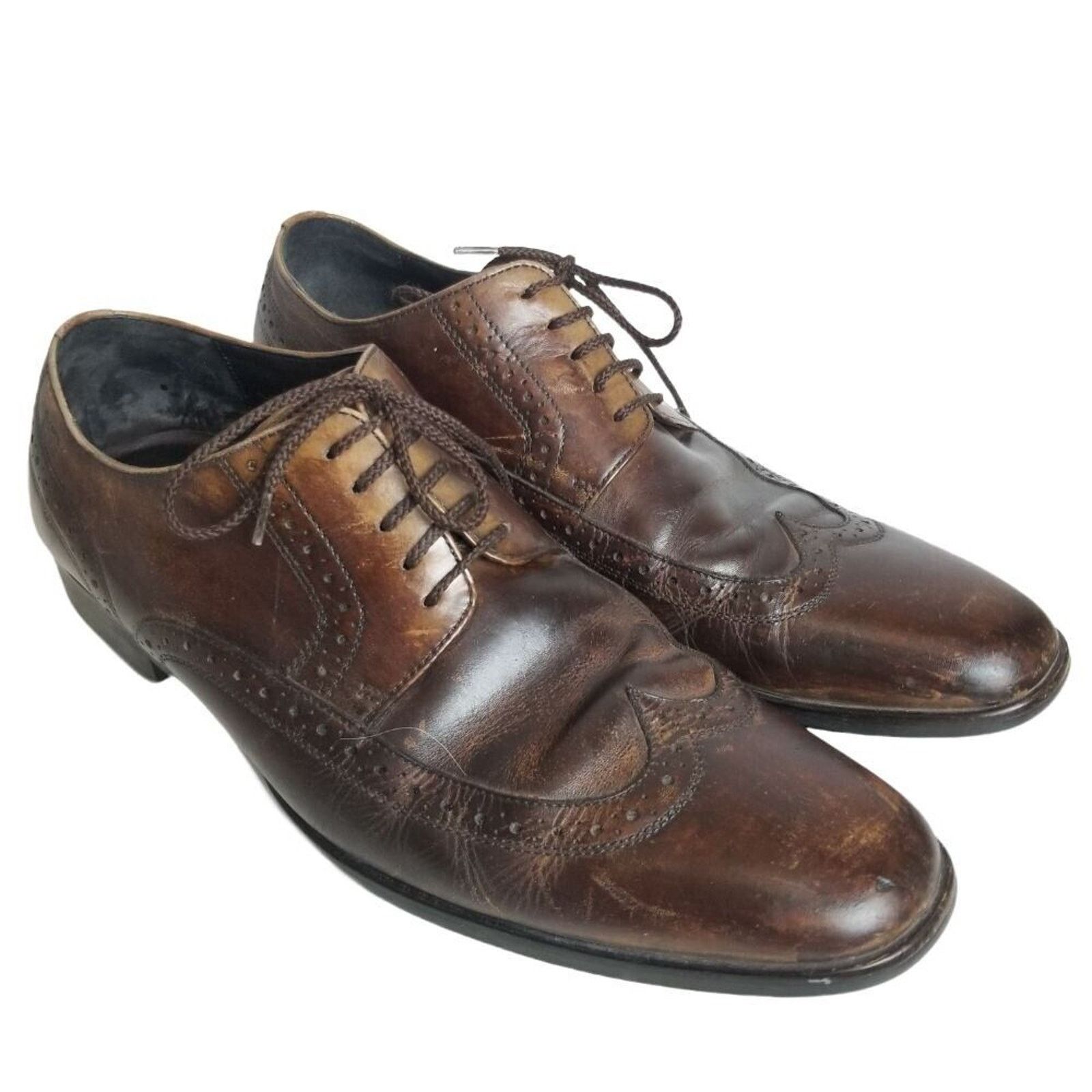 Hugo Boss Hugo Boss Mens Leather Wingtip Lace Up Oxford Dress Shoes Size US 9.5 / EU 42-43 - 1 Thumbnail