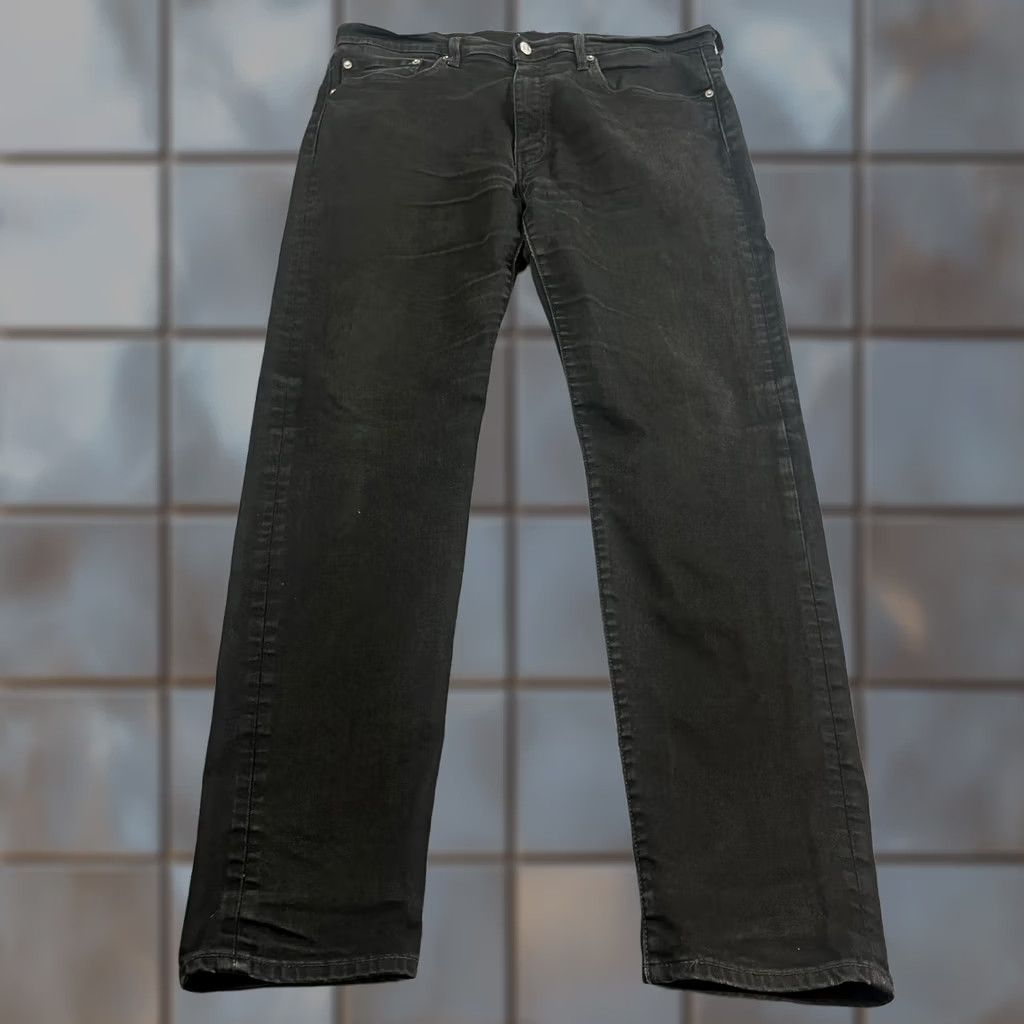 Levi's Levi's 502 Jeans Slim Tapered 36 Regular Dark Wash Black Stretch 5-Pocket Denim Mens Jeans Size US 36 / EU 52 - 1 Thumbnail