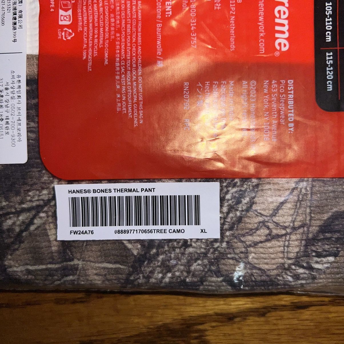 Supreme Supreme Hanes Bones Thermal Pants Camo Size: XL Size US 40 / EU 56 - 5 Thumbnail