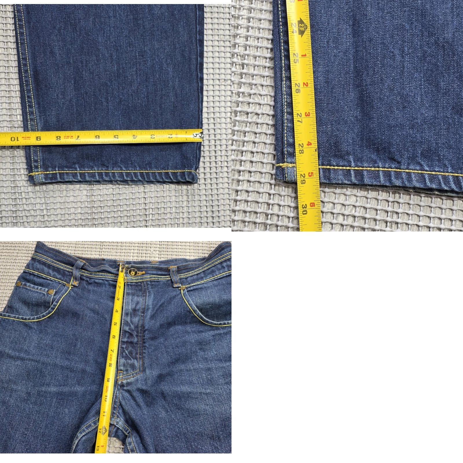 Sean John VINTAGE Sean John Baggy Jeans 32x29 Blue Fade Skater Grunge Wide-Leg Button Fly 90s Mens Jeans Size US 32 / EU 48 - 9 Thumbnail