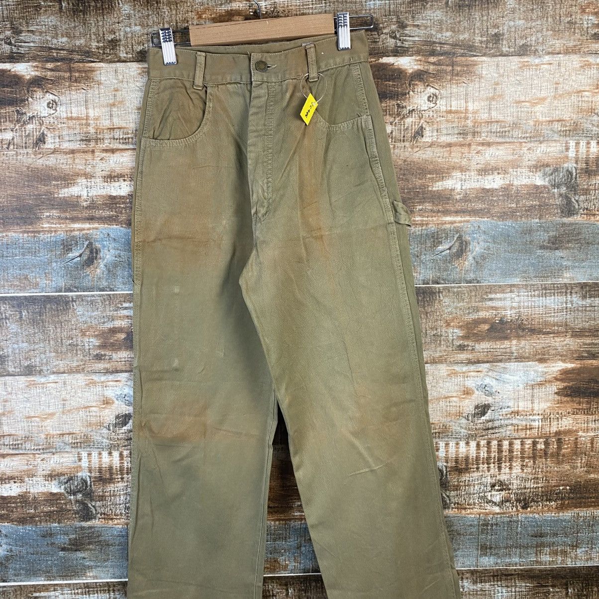 Vintage DL Half Beige cargo vintage Casual Pants #C946 Size 22" - 2 Thumbnail