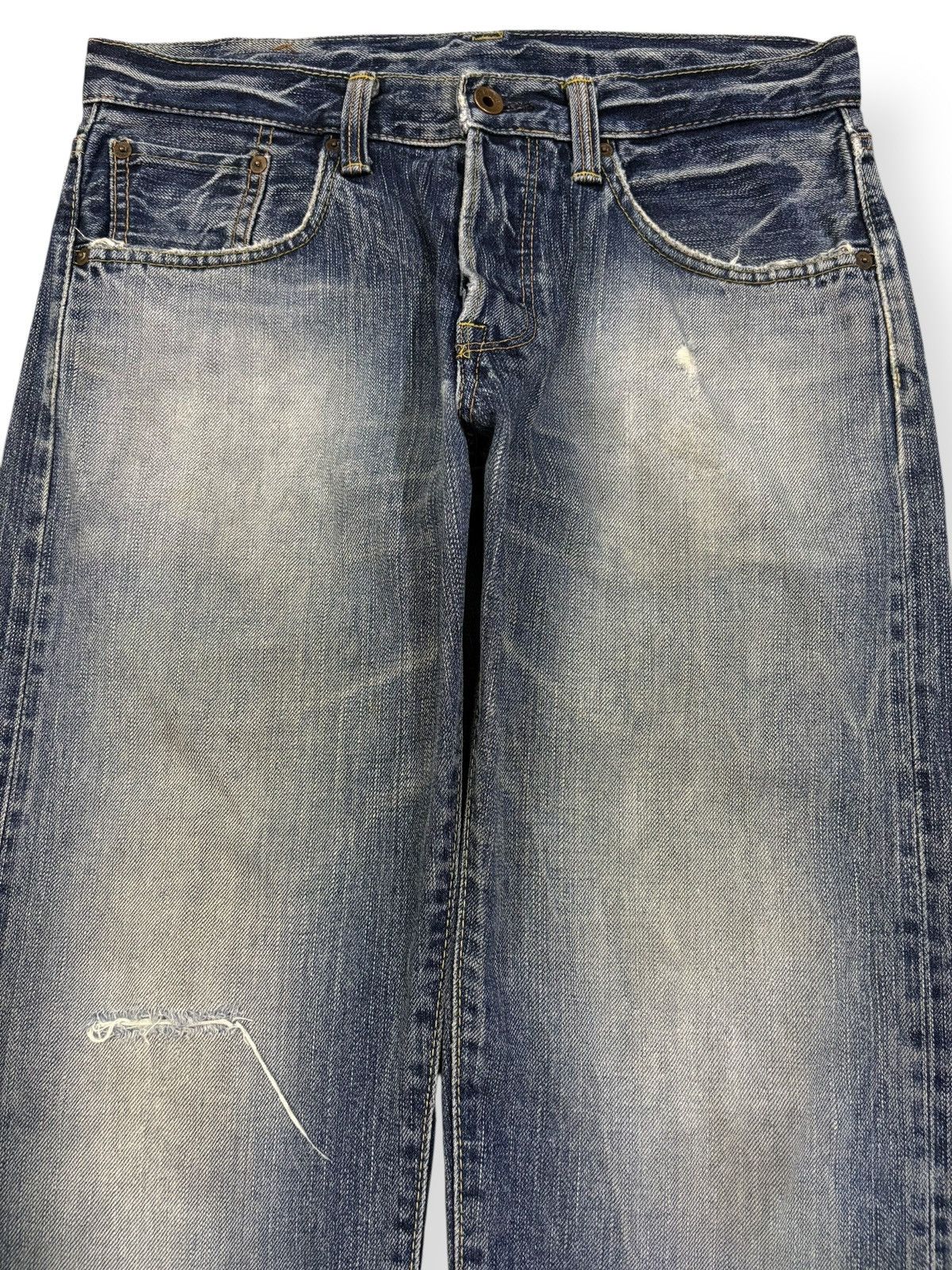 Edwin Vintage Edwin 505axx Selvedge Straight Leg Distressed Jeans Size US 32 / EU 48 - 4 Thumbnail