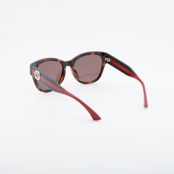 Gucci Gucci GG1866SK 002 Sunglasses Havana Square Frame Size ONE SIZE - 4 Thumbnail