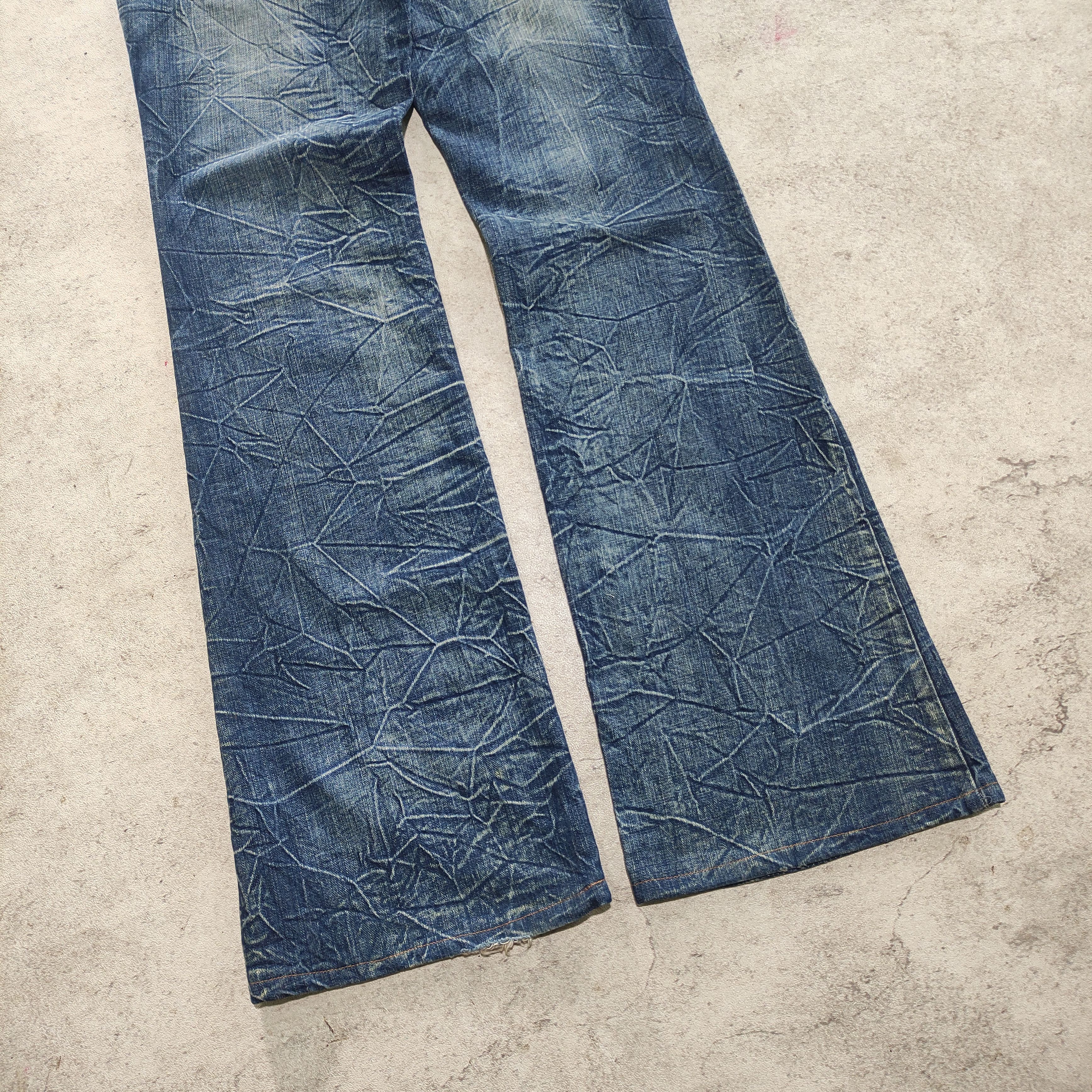 Tornado Mart Agate Label Distressed Flare Jeans — 2000s if6w9 Size US 32 / EU 48 - 8 Thumbnail