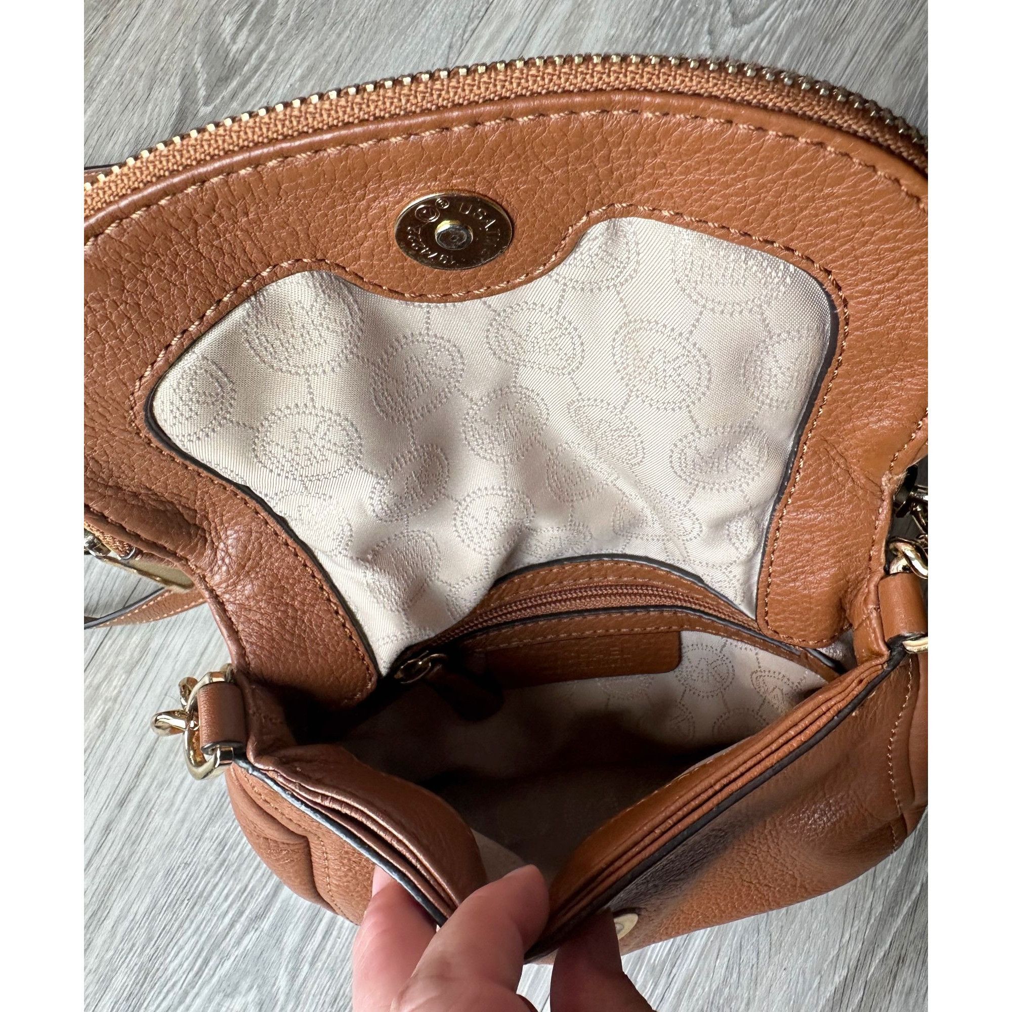 Michael Kors Michael Kors Chestnut Leather Crossbody Bag w Top Flap Pocke Size ONE SIZE - 8 Thumbnail