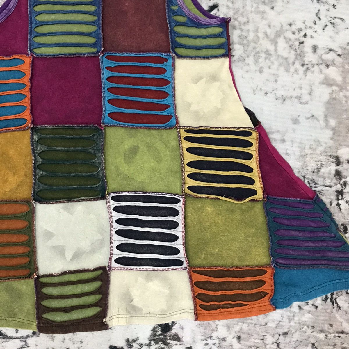 Custommade × Japanese Brand Nepaile Custommade Patchwork Multicolor Sleeveless Dress Size S / US 4 / IT 40 - 7 Thumbnail