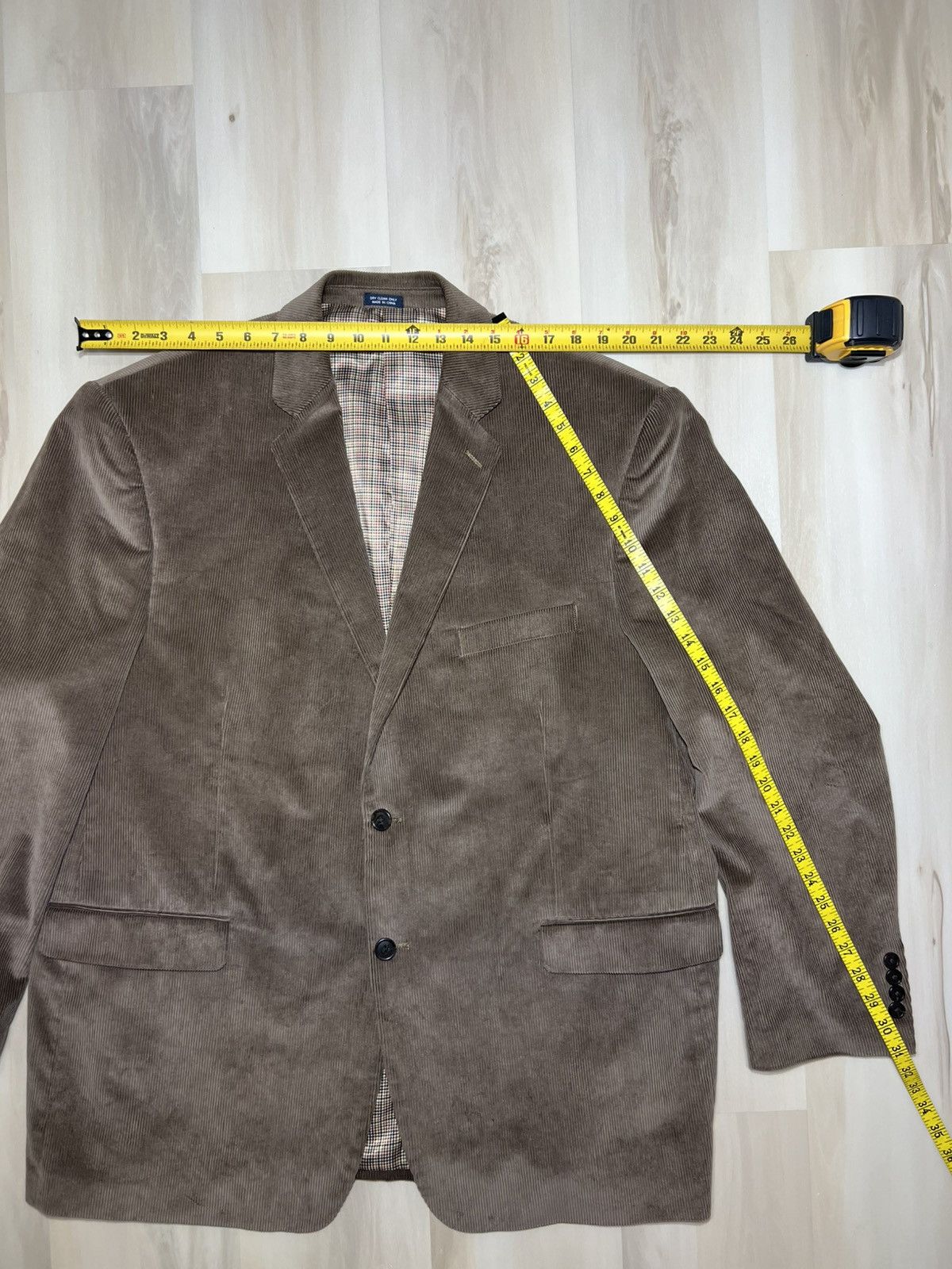 Saddlebred Saddlebred Men's Tan Brown Corduroy Blazer Sports Coat 50R Size 50R - 9 Thumbnail