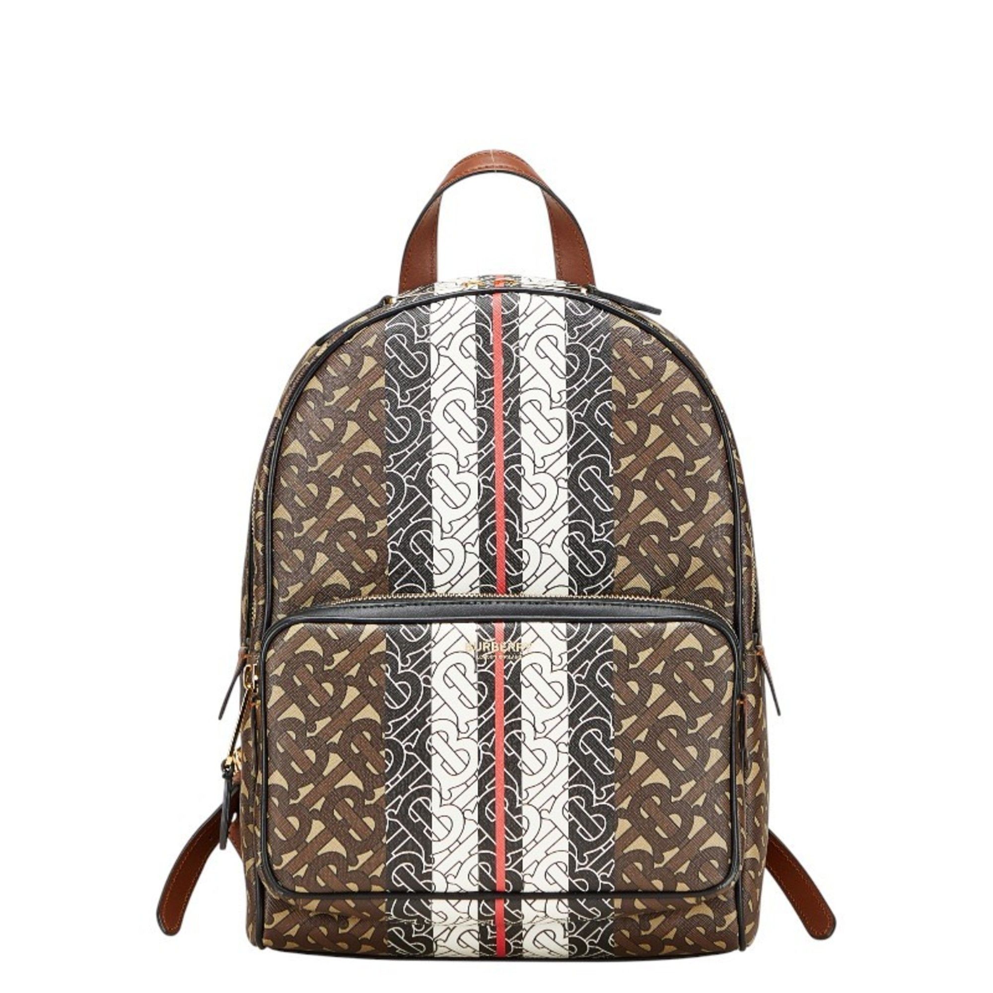 Burberry Burberry TB Monogram Backpack in Brown PVC and Leather for Women Size ONE SIZE - 1 Thumbnail
