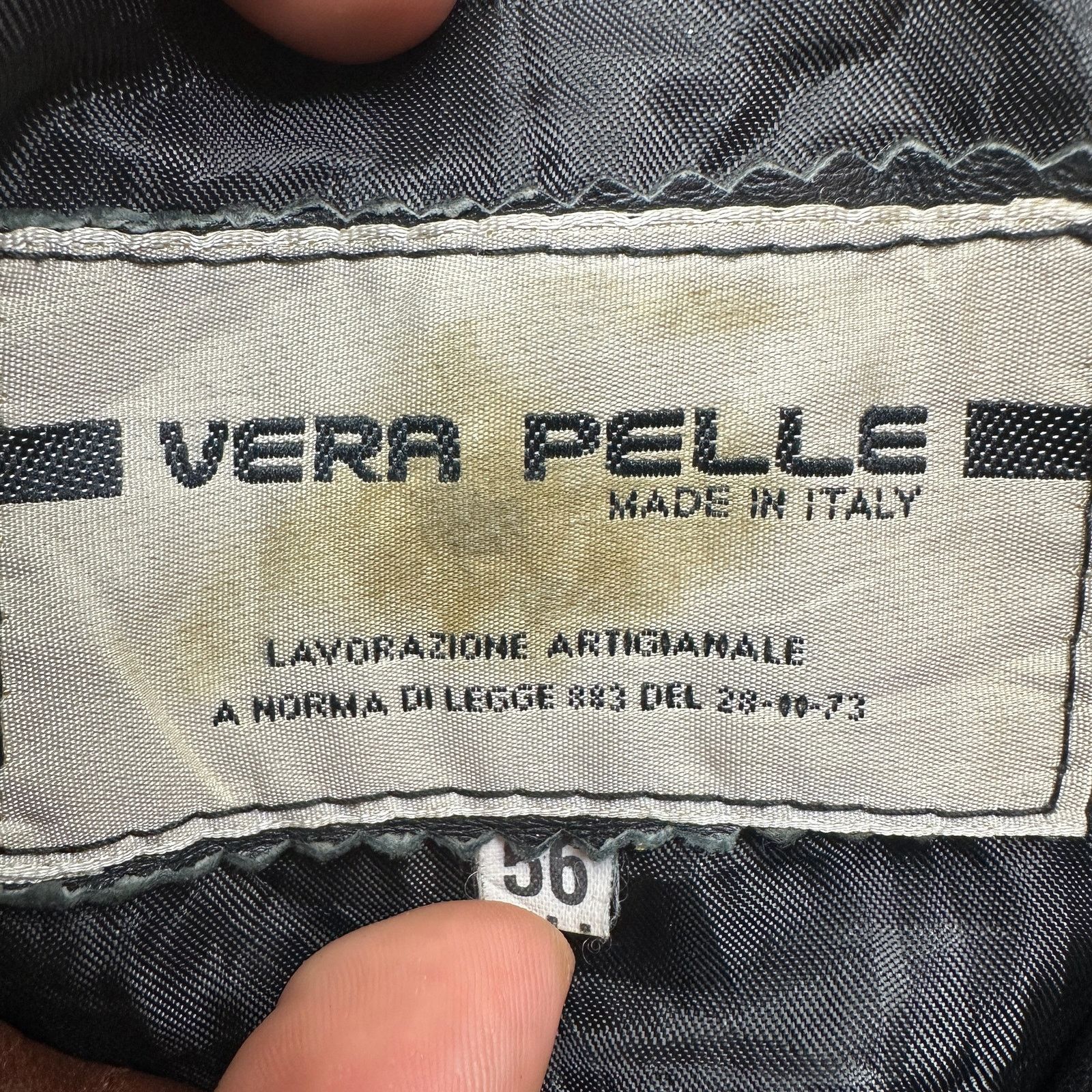 Vera Pelle Vintage Vera Pelle Leather Bomber Biker Jacket Mens 56 XL Size US XL / EU 56 / 4 - 3 Thumbnail