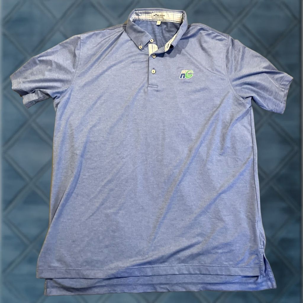 Peter Millar Peter Millar Summer Comfort - HG - Button Down Collar - Blue Golf Polo - Large - Polo - Men - Blue Size US L / EU 52-54 / 3 - 1 Thumbnail