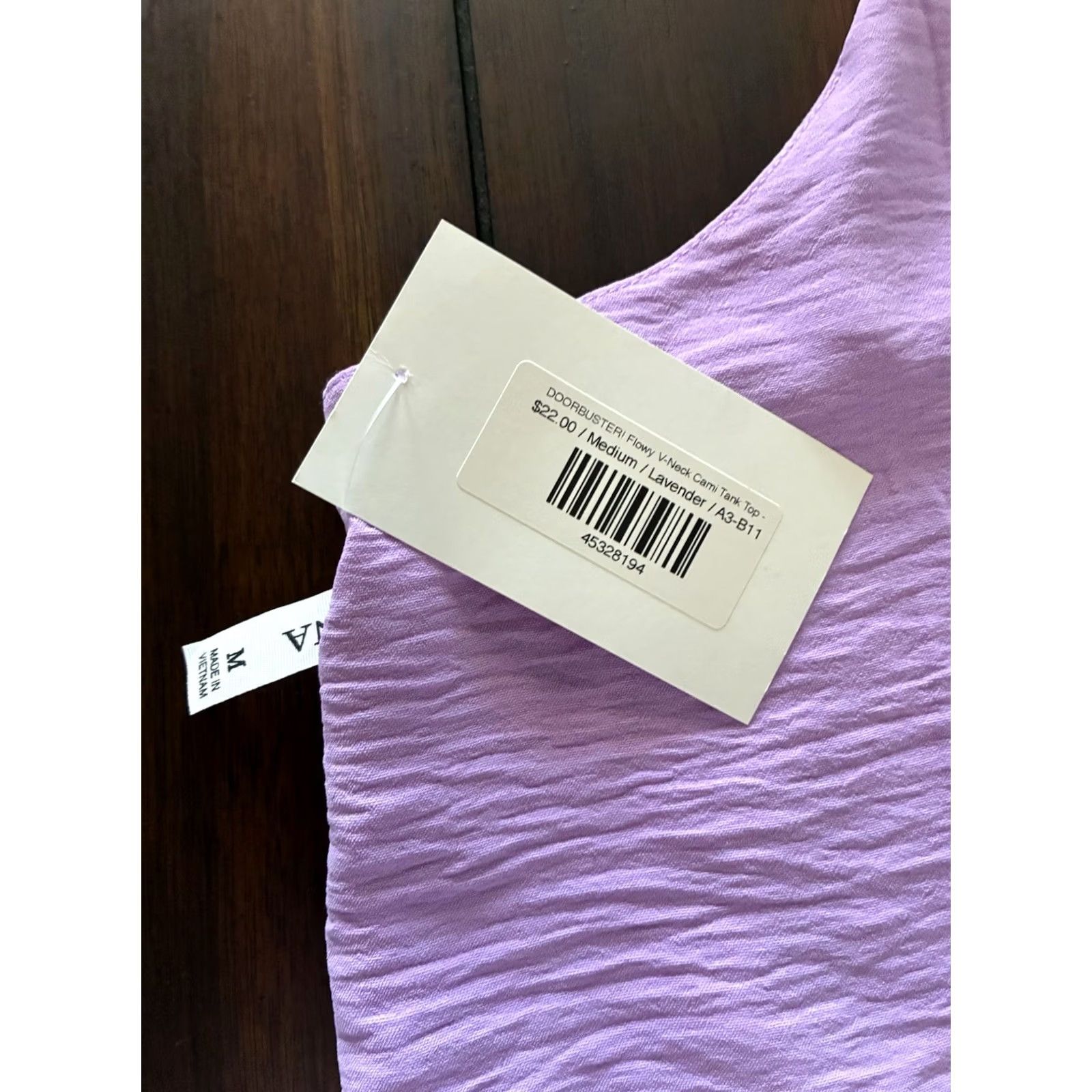 Vintage womens cami top V-Neck Tank M lavender new with tags Size M / US 6-8 / IT 42-44 - 4 Thumbnail