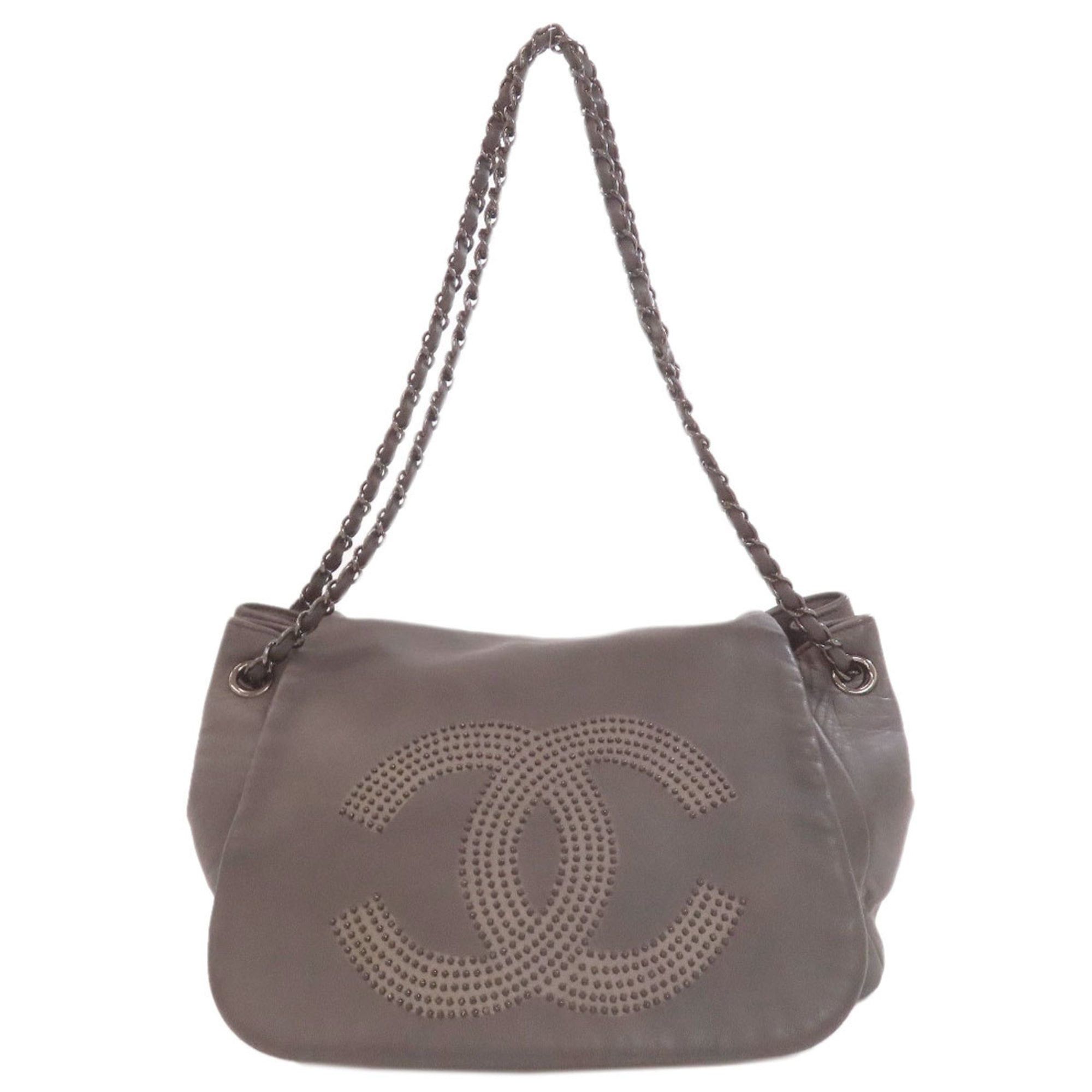 Chanel Chanel Chain Shoulder Bag with Coco Mark, Lambskin, Women's, CHANEL Size ONE SIZE - 1 Thumbnail