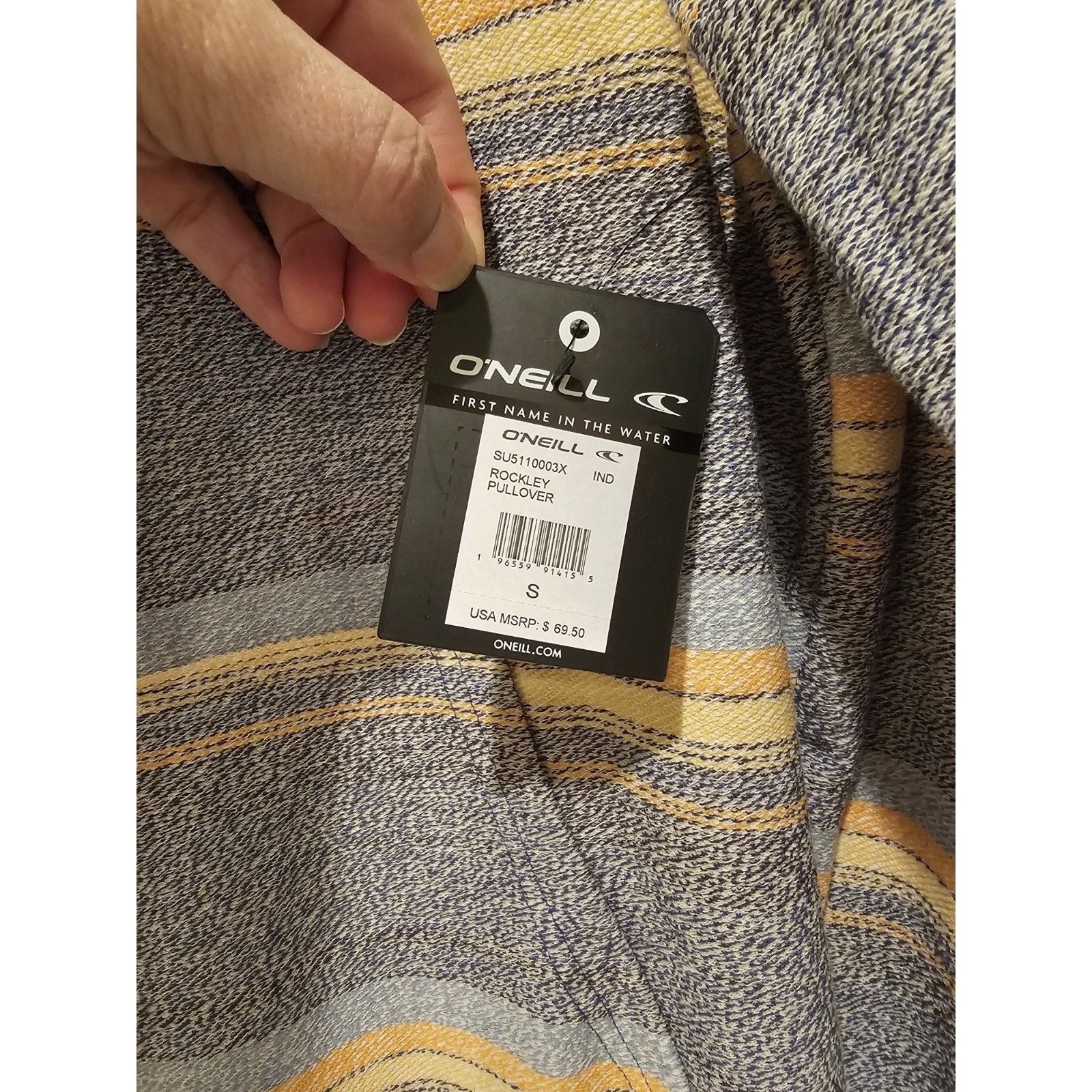 O'Neill O'Neill Pullover Knit Hoodie Striped Multicolor Mens Sz S Size US S / EU 44-46 / 1 - 3 Thumbnail