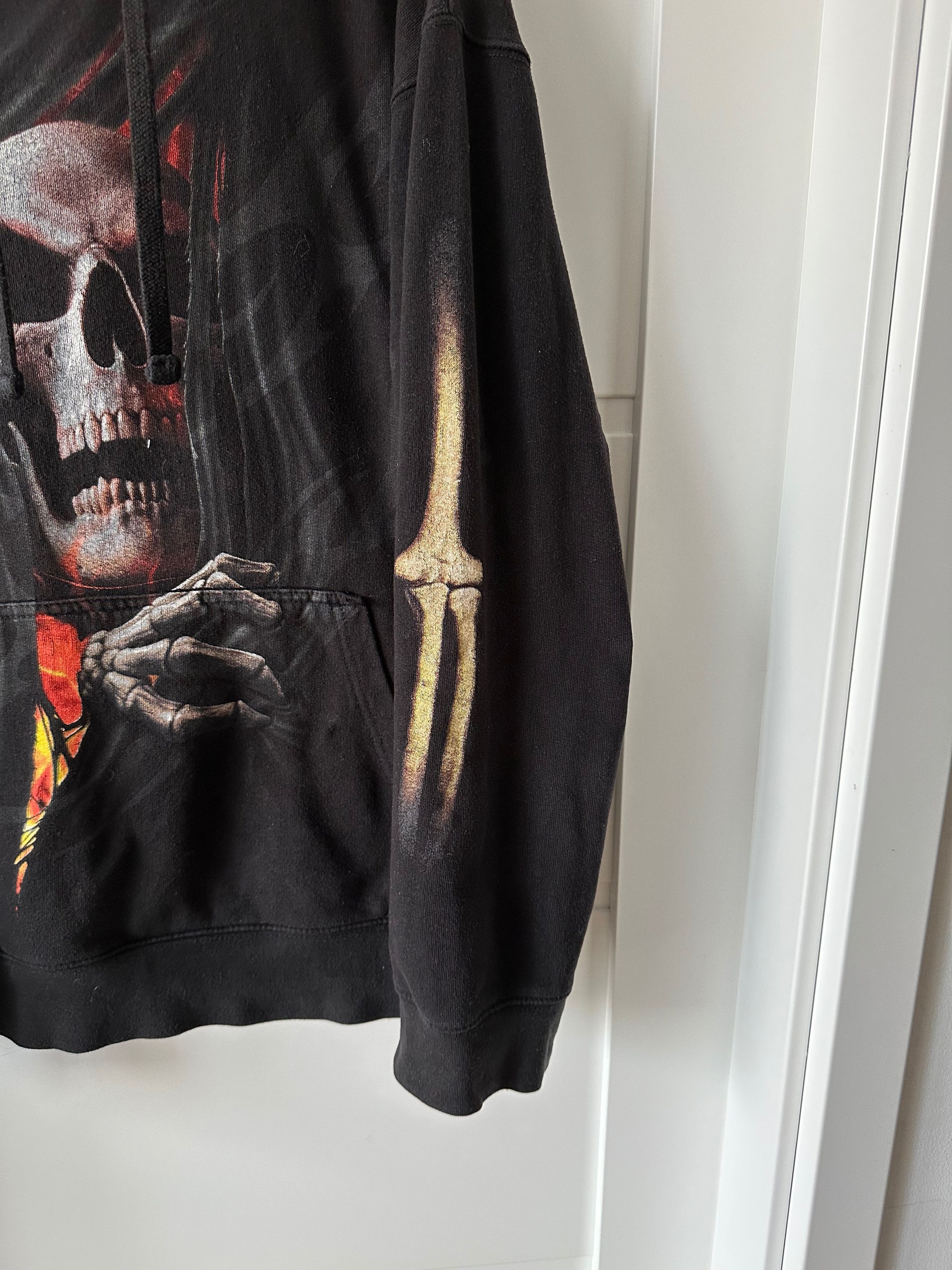 Other Spirial Full print skulls hoodie streetwear faded black Size US M / EU 48-50 / 2 - 3 Thumbnail