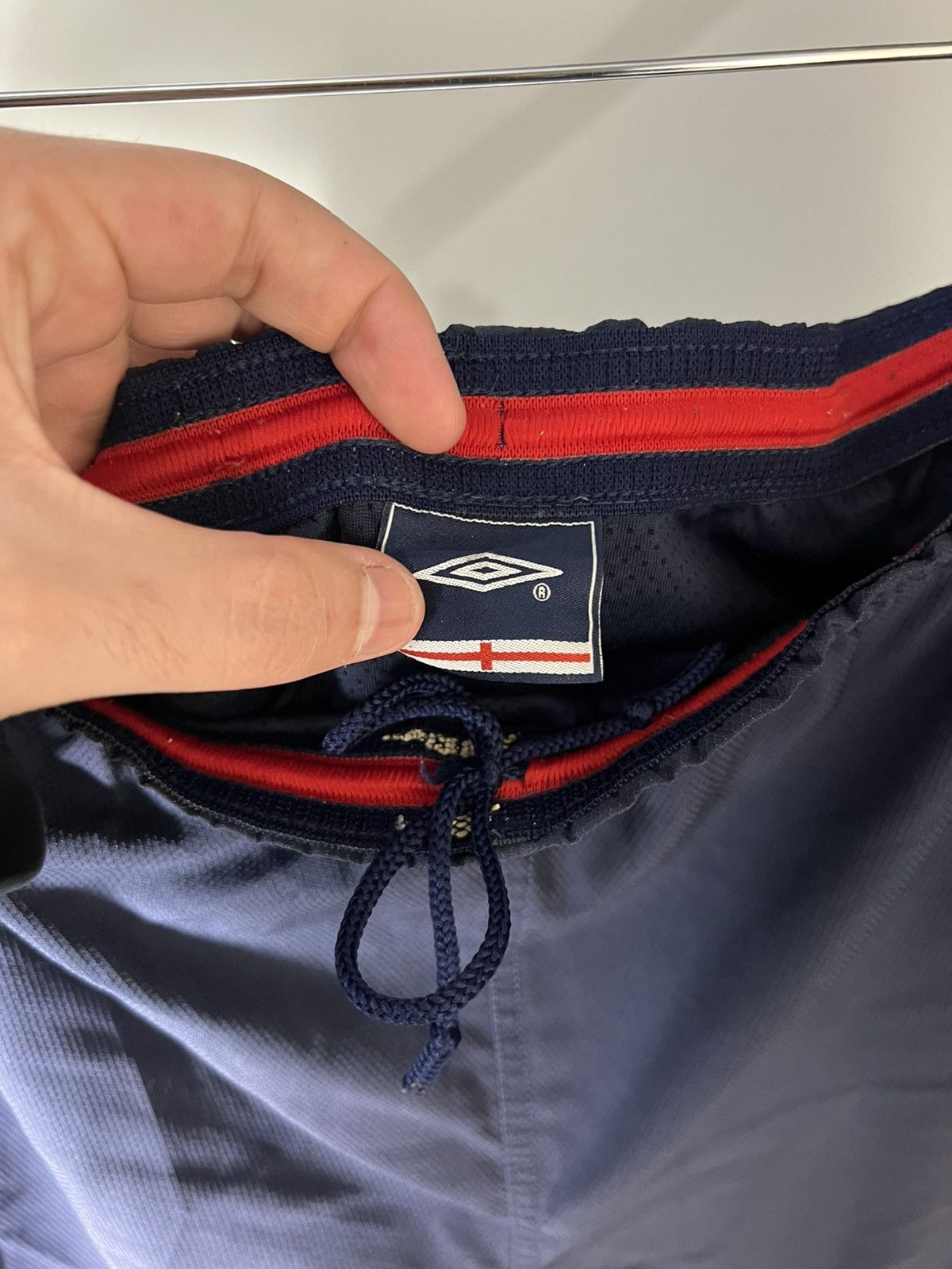 Umbro × Vintage VERY RARE UMBRO ENGLAND RETRO SOCCER SHORTS BLOKECORE 90s Size US 34 / EU 50 - 4 Thumbnail