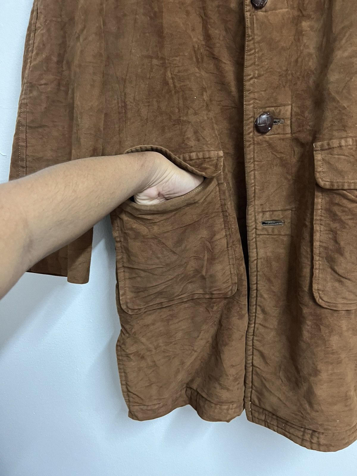 Le Grande Bleu (L.G.B.) 💥RARE💥Brown Velvet with Deep Pile Fleece Faux Fur Inner Size US L / EU 52-54 / 3 - 9 Thumbnail