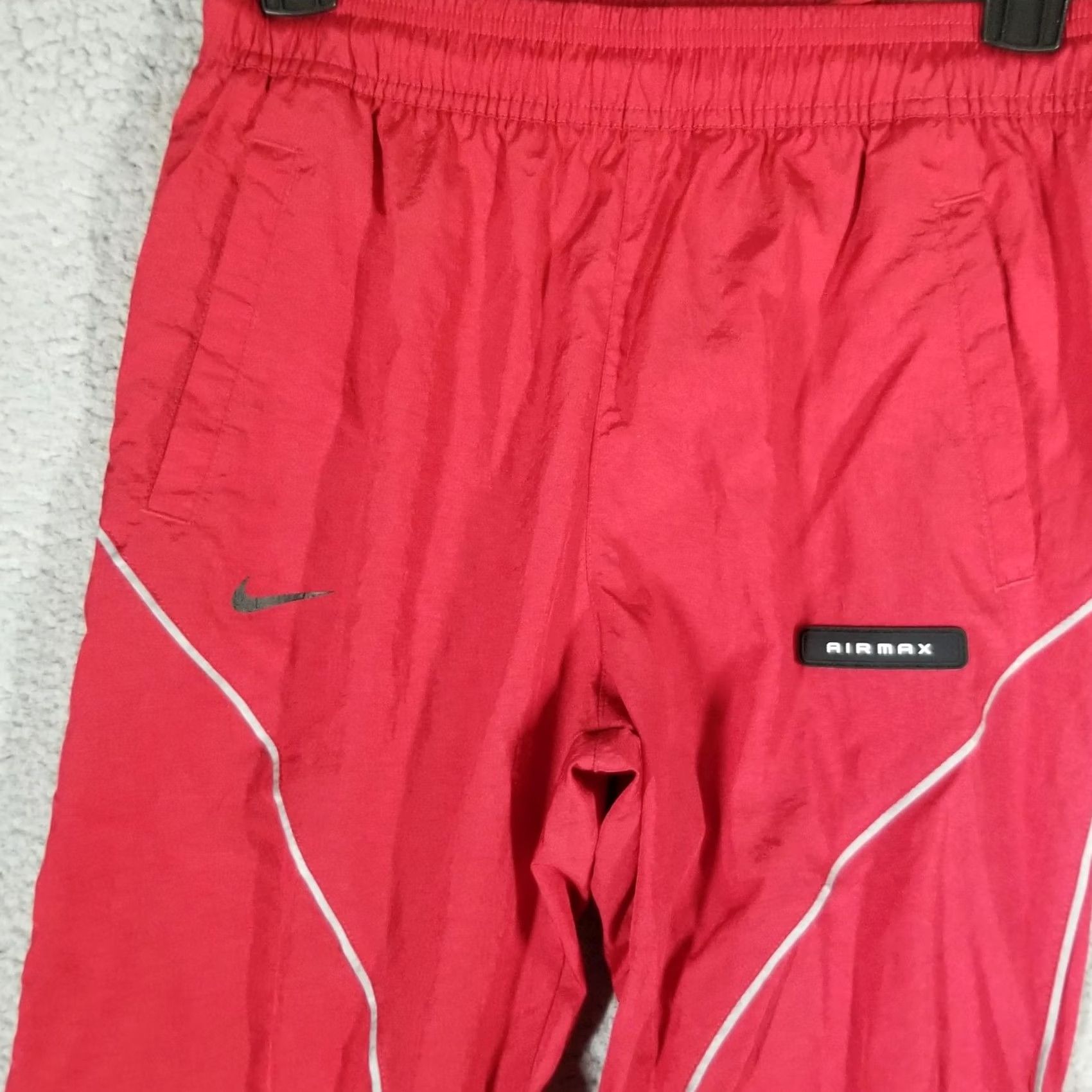Nike Nike Air Max Pants Boys M Red FD3156-636 Nylon Windbreaker Track Athletic Size US 31 - 4 Thumbnail