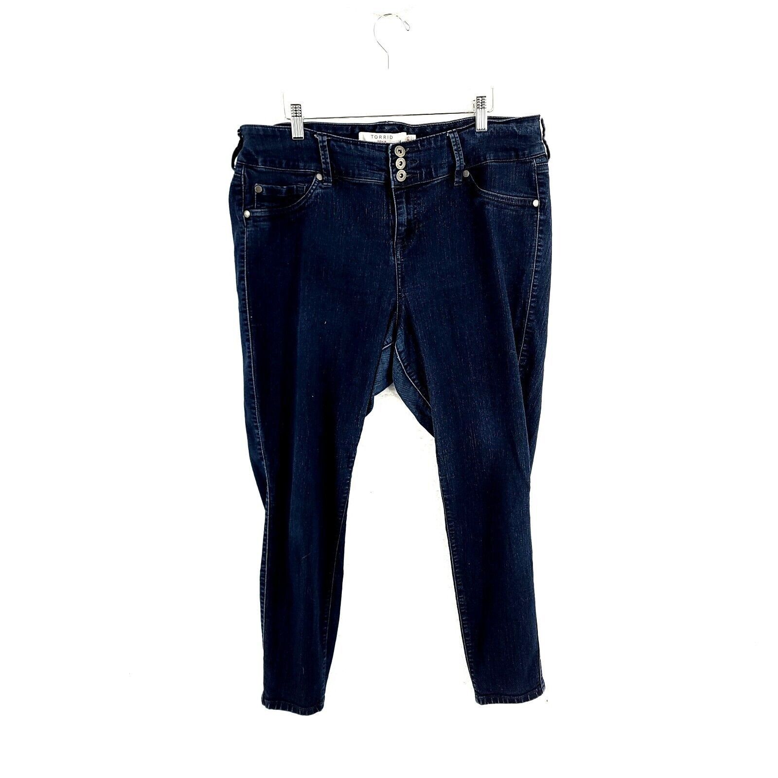 Torrid Torrid Denim Dark Blue High Rise Jegging Jeans Size 18S 37/2 Size 40" / US 18 - 1 Thumbnail