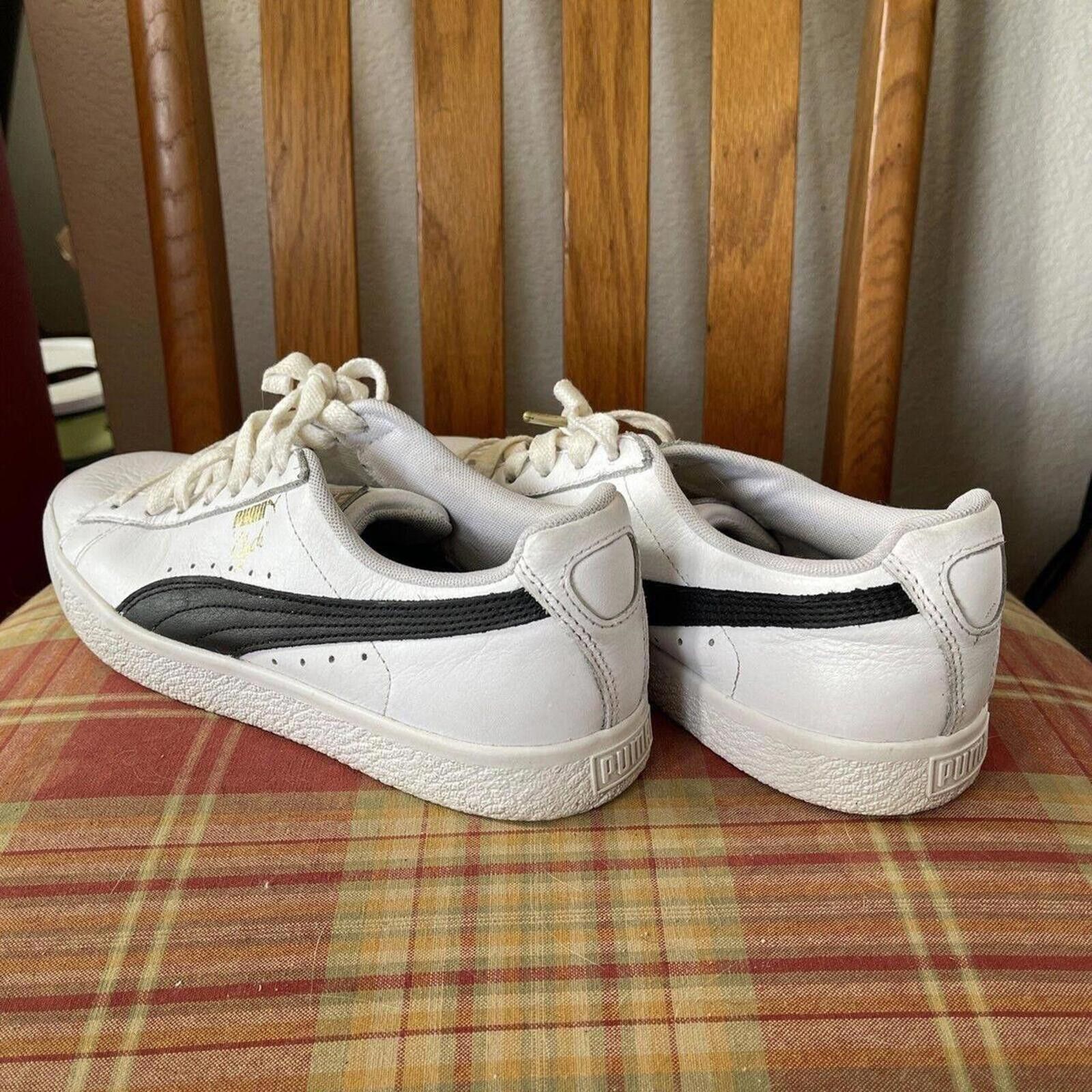 Puma Puma Clyde Casual Sneakers - White & Black Size US 7.5 / EU 40-41 - 4 Thumbnail
