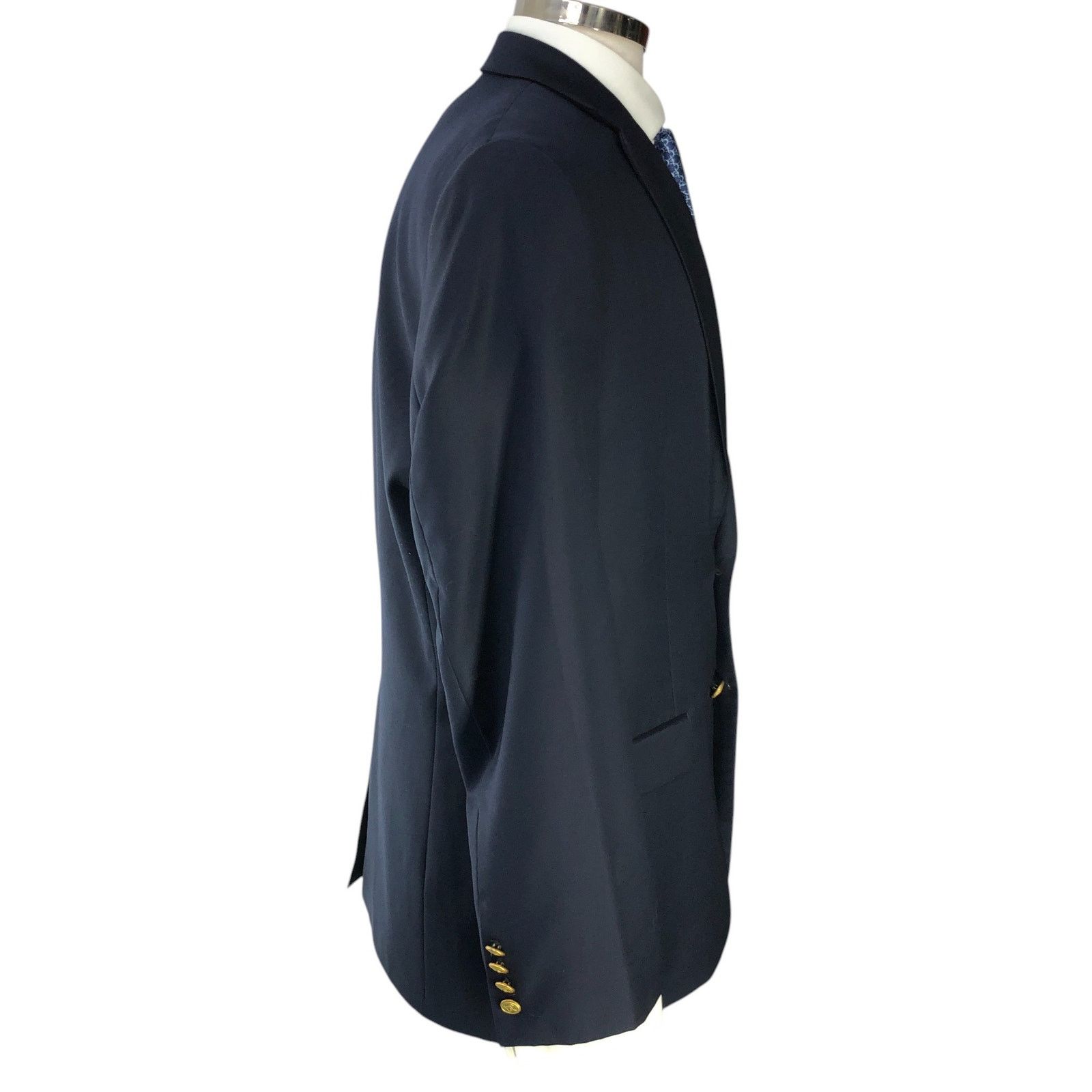 Lauren Ralph Lauren Ralph Lauren LRL Size 42R Blazer Jacket Navy Gold Buttons Size 42R - 11 Thumbnail