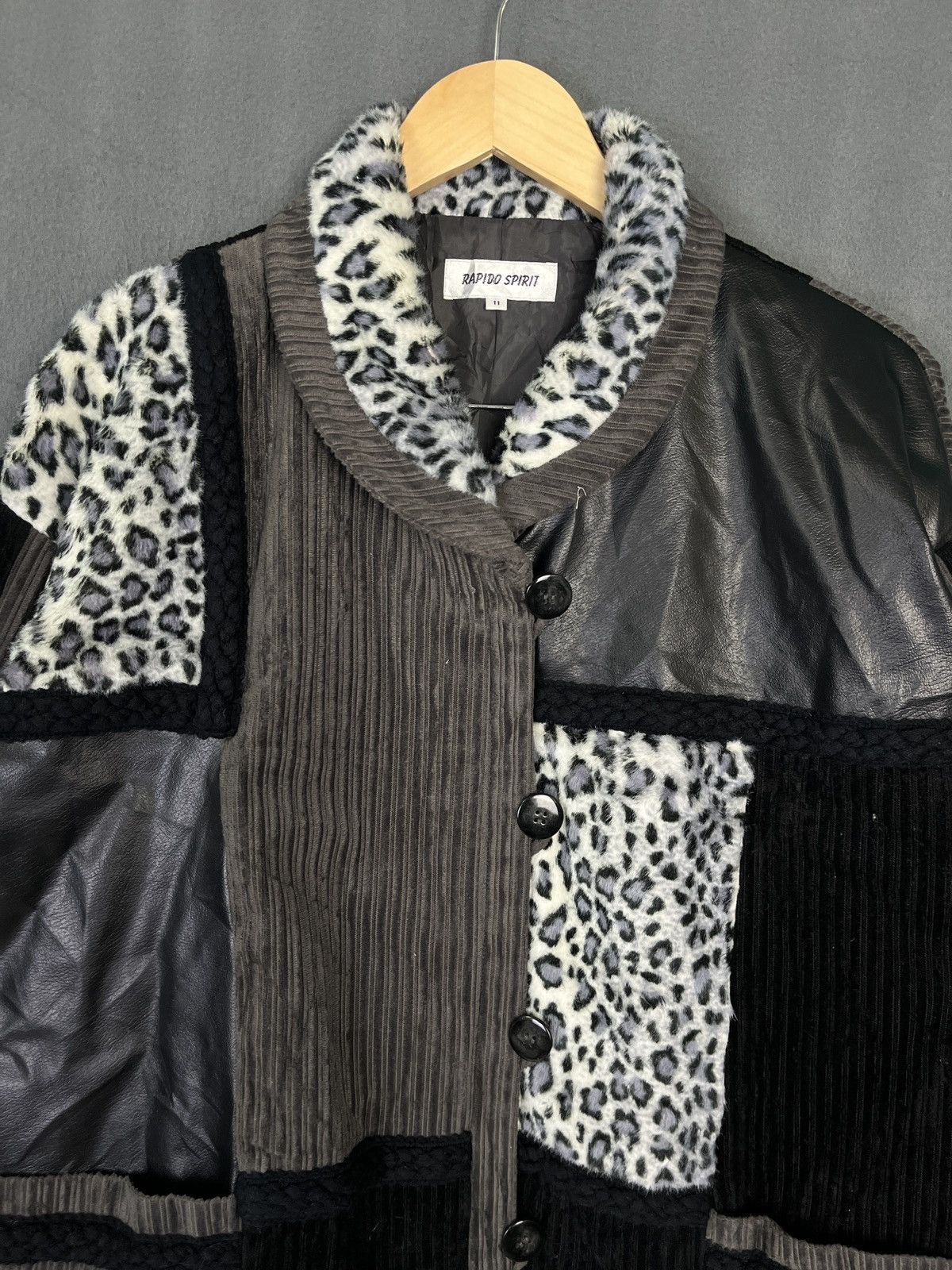 Beauty Beast × Genuine Leather × Japanese Brand Rapido Spirit Patchwork Leather Corduroy Jacket Size US L / EU 52-54 / 3 - 3 Thumbnail