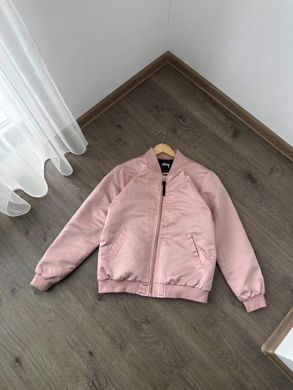 Stussy × Vintage Vintage Stussy Pink Distressed Bomber Jacket Size US M / EU 48-50 / 2 - 2 Thumbnail