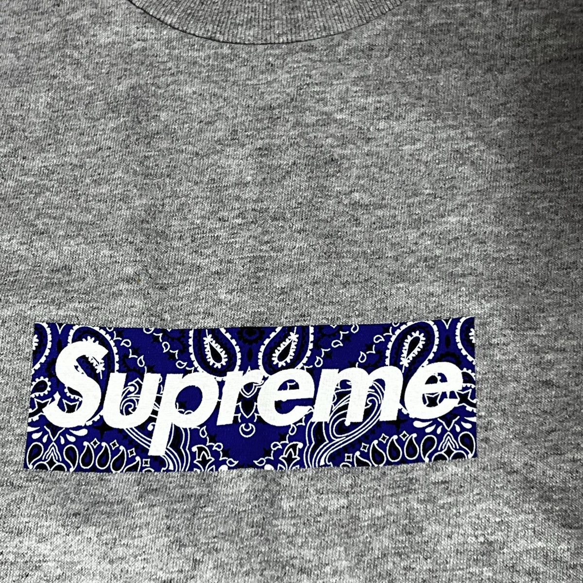 Supreme Supreme Grey Bandana Box logo tee Blue bandana bogo tee Size US L / EU 52-54 / 3 - 4 Thumbnail
