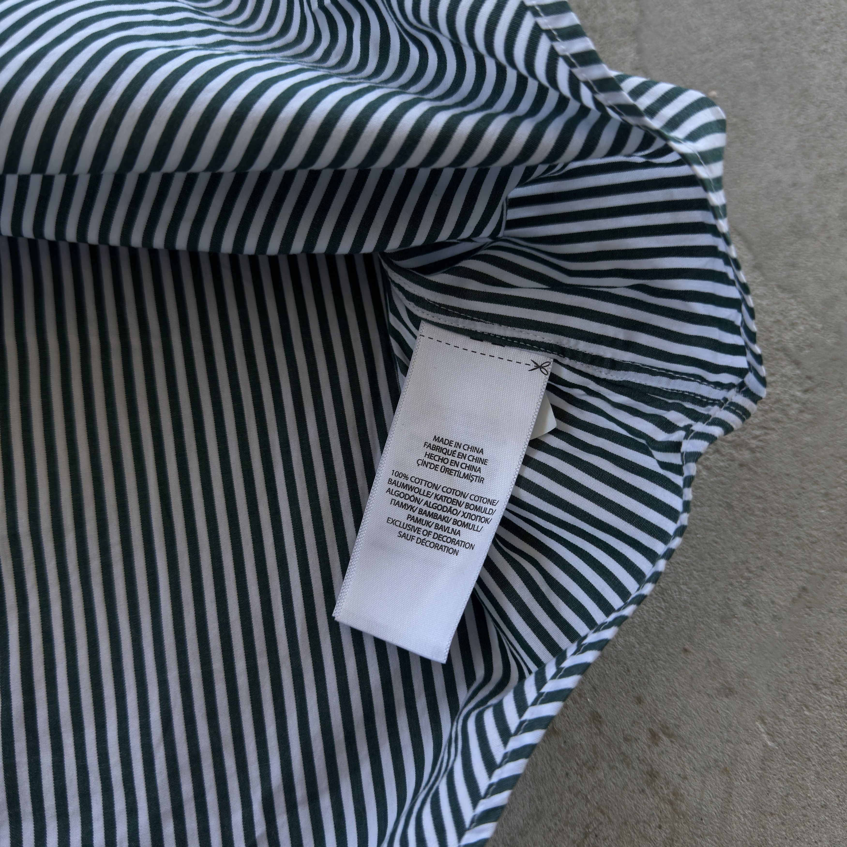 Polo Ralph Lauren Polo Ralph Lauren Green White Striped Slim Fit Shirt Small Size US S / EU 44-46 / 1 - 7 Thumbnail