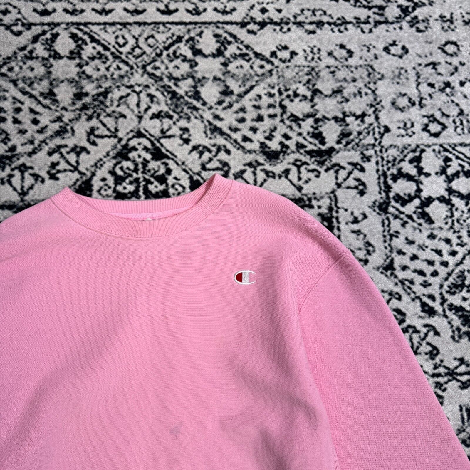 Champion × Vintage Champion Pink Cotton Crewneck Size S Cropped USA Weave Fi Size US S / EU 44-46 / 1 - 5 Thumbnail
