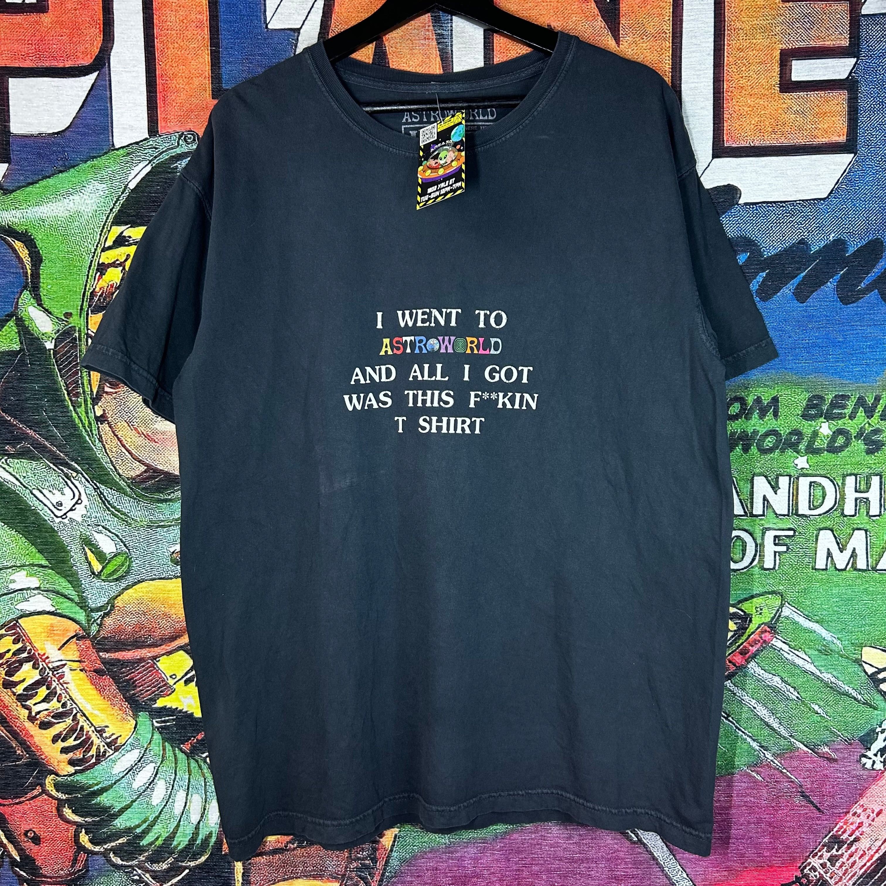 Travis Scott Astroworld ‘All I Got Was This F**kin T Shirt’ Tee Size L Size US L / EU 52-54 / 3 - 1 Thumbnail
