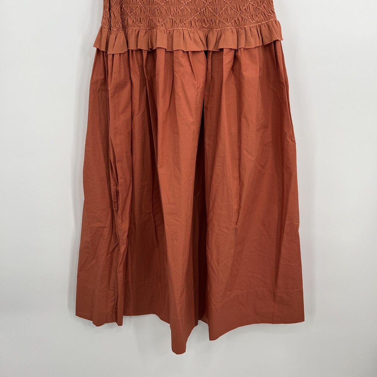 Ulla Johnson NWT Ulla Johnson Madeline Smocked Midi Dress Poplin Ruffle Size S / US 4 / IT 40 - 9 Thumbnail