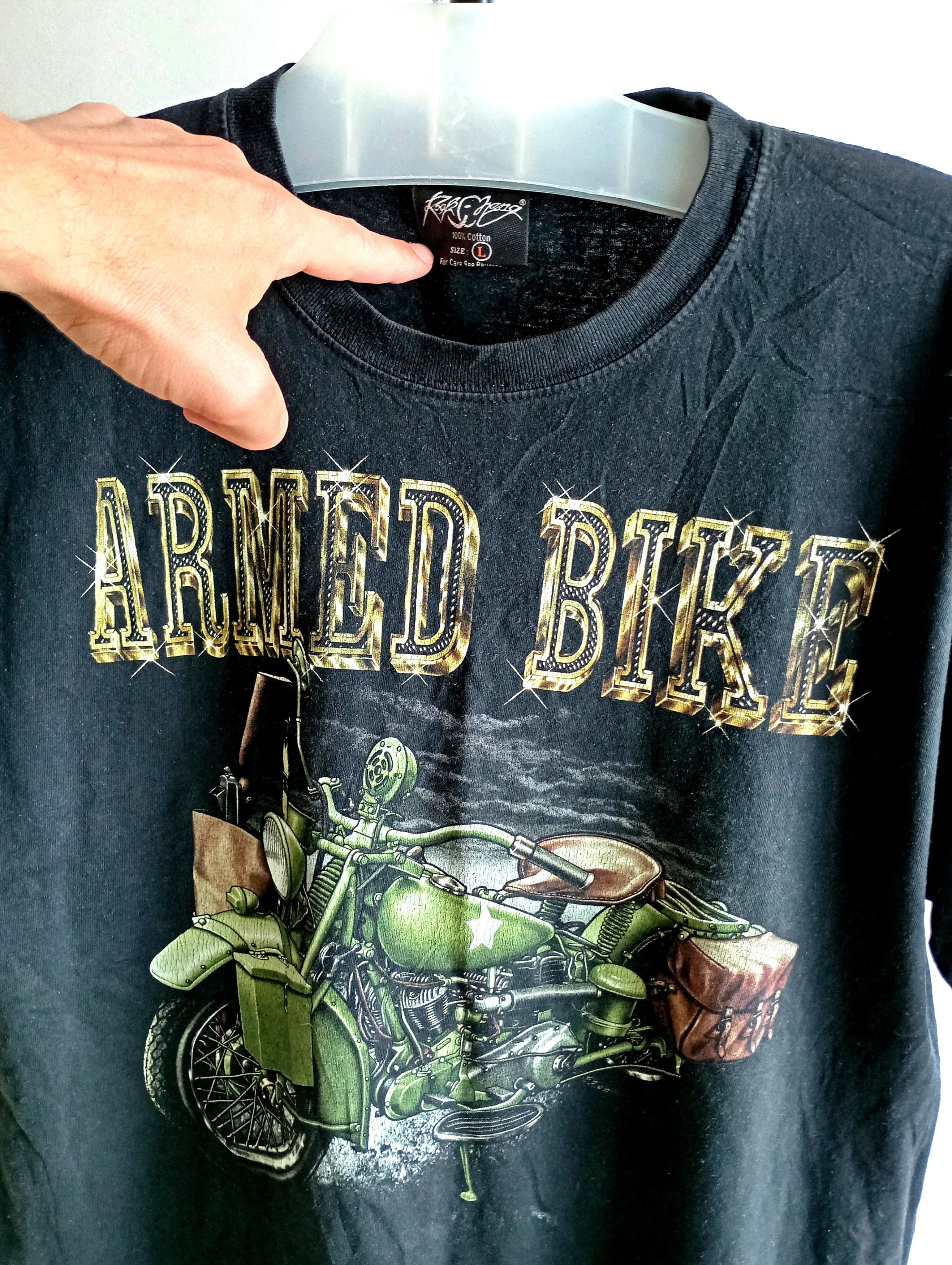 Vintage Rock Chang Biker Motorcycle Single Stitch T-shirt Size US L / EU 52-54 / 3 - 2 Thumbnail