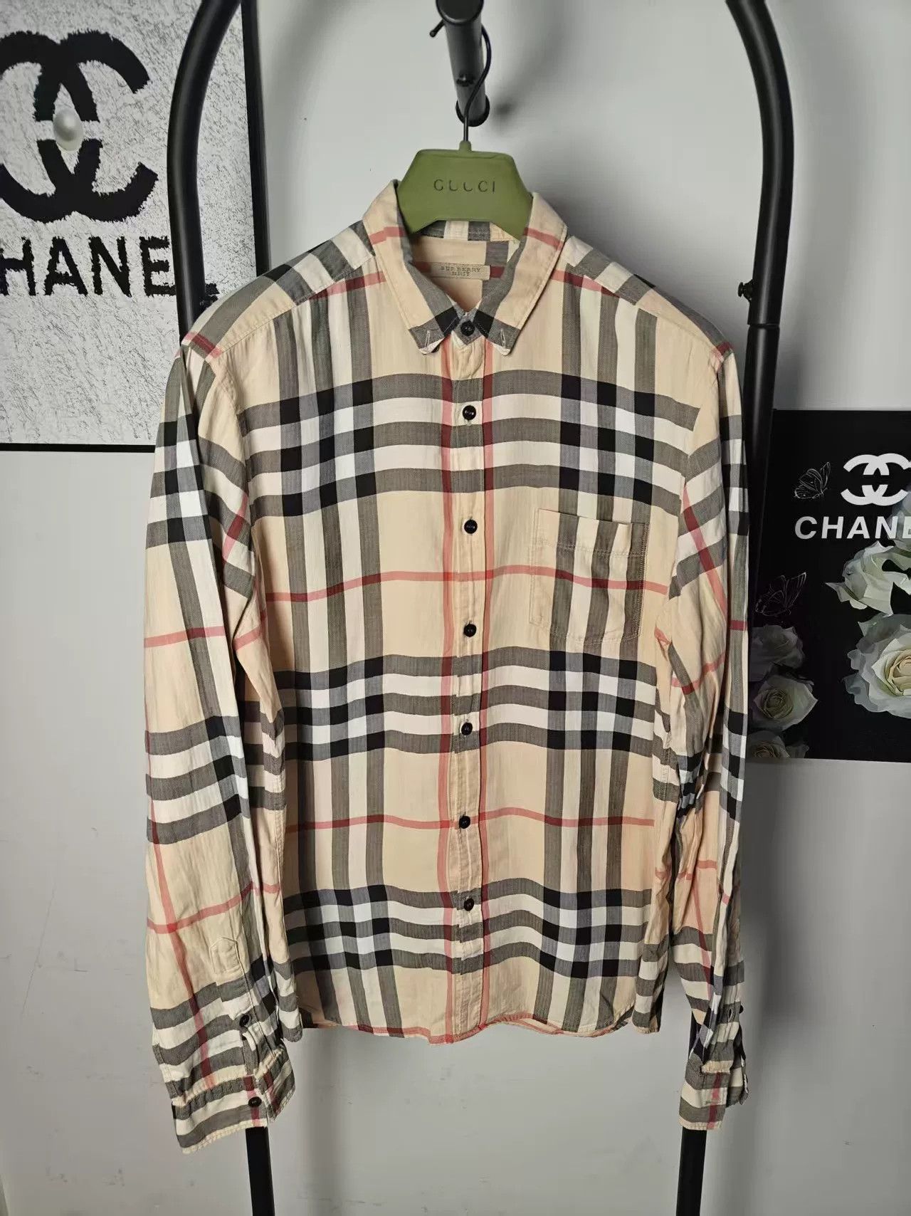 Burberry Burberry Plaid White Shirt l Men Size US L / EU 52-54 / 3 - 1 Thumbnail