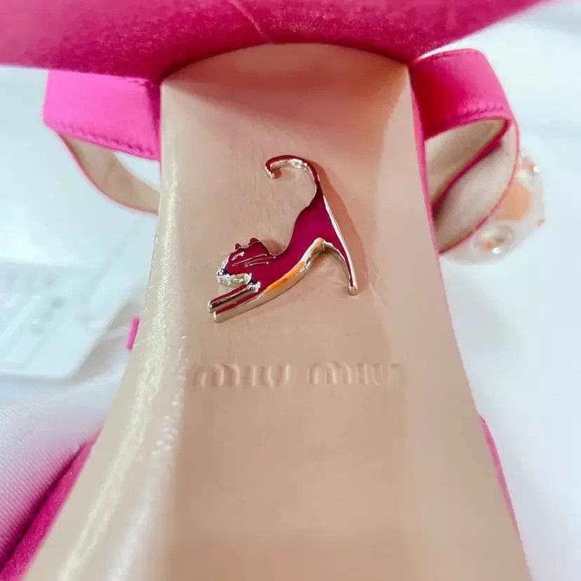 Miu Miu Miu Miu Pink High Heel Sandals EU 37.5 Size US 7 / IT 37 - 7 Thumbnail