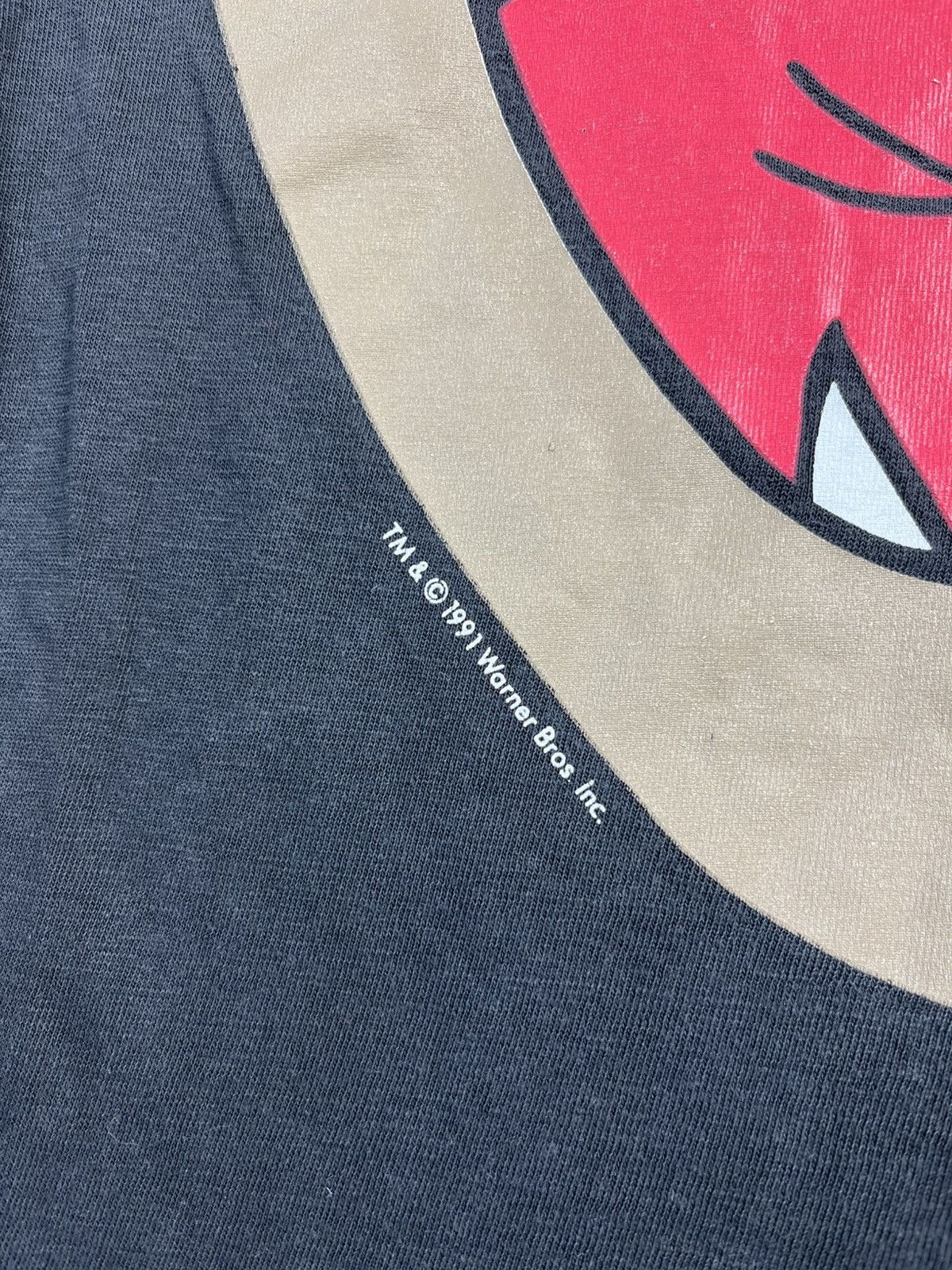 Warner Bros Vintage Taz Tasmanian Devil Tee 1991 Big Logo Black L Size US L / EU 52-54 / 3 - 5 Thumbnail