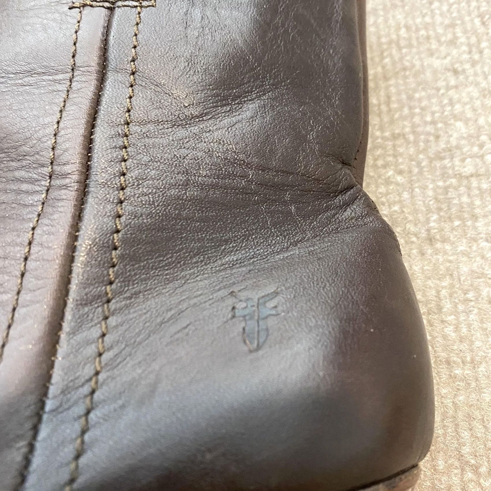 Frye Frye Boots Womens 8 Brown Leather Mid Calf Pull On Cone Heel Western 77083 Size US 8 / IT 38 - 3 Thumbnail