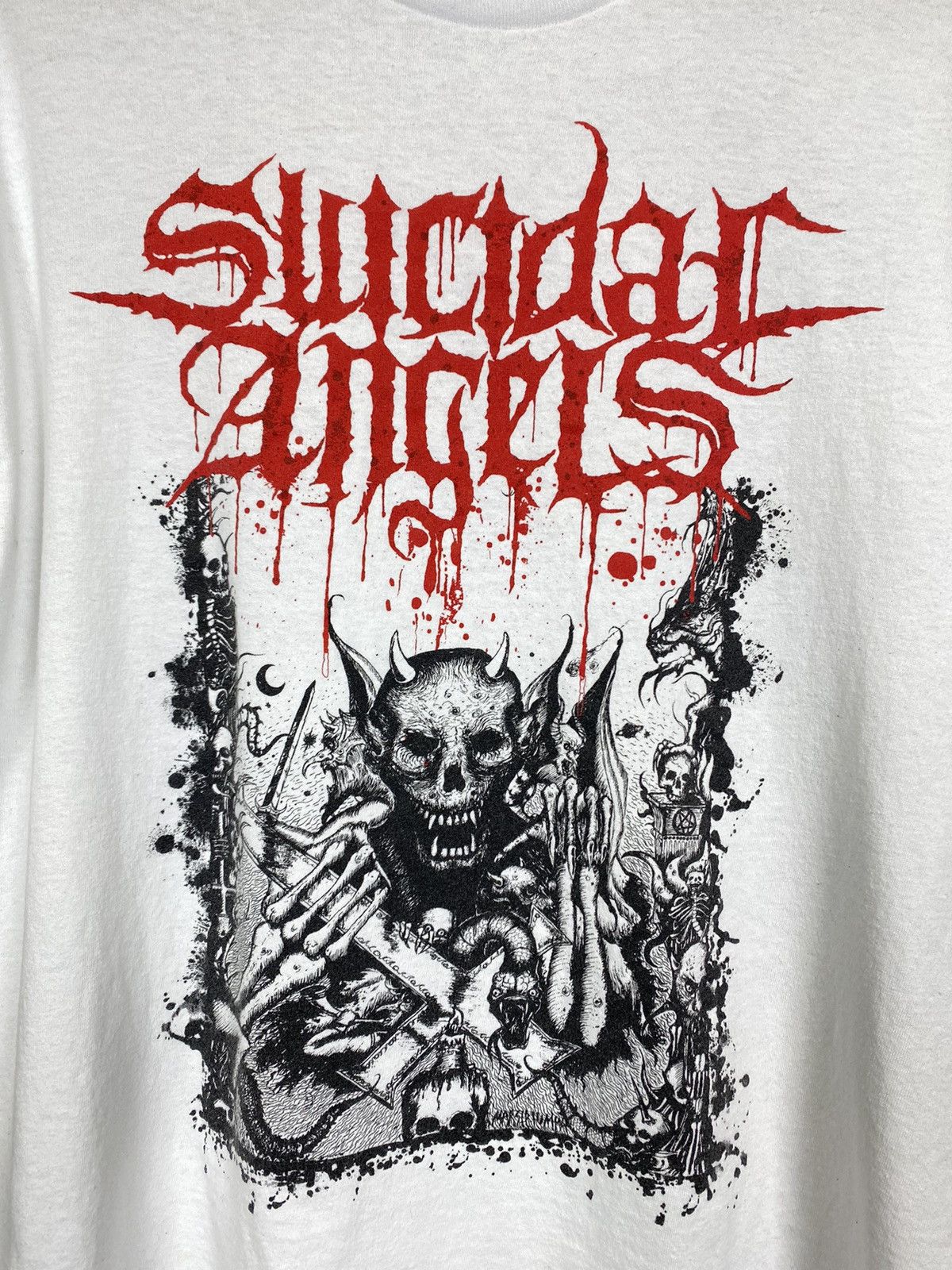 Band Tees Suicidal Angles Y2K Rock Band Tee Metal Skulls Ghotic Style Size US XL / EU 56 / 4 - 4 Thumbnail