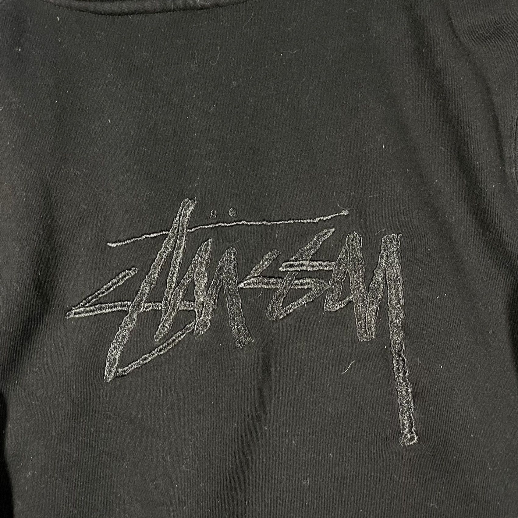 Spell Stussy Hoodie Mens XL Black Zip Embroidered Spell Out Graphic Vtg Size US XL / EU 56 / 4 - 2 Thumbnail