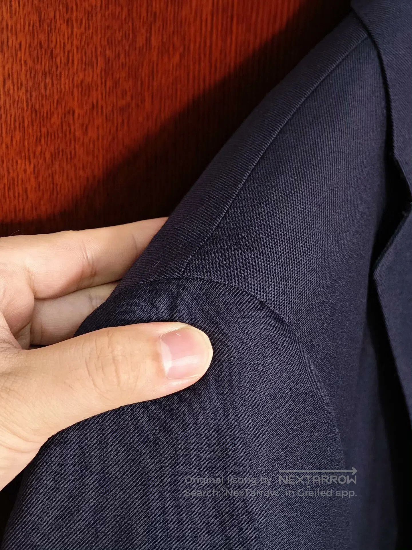Holland & Sherry Navy Wool Cashmere Blend Custom Suit. Size US S / EU 44-46 / 1 - 3 Thumbnail