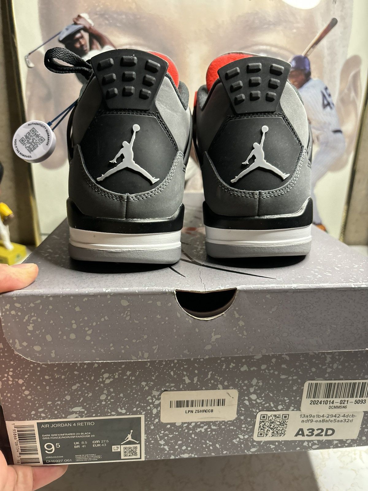 Jordan Brand Air Jordan 4 Retro Infrared Size US 9.5 / EU 42-43 - 7 Thumbnail