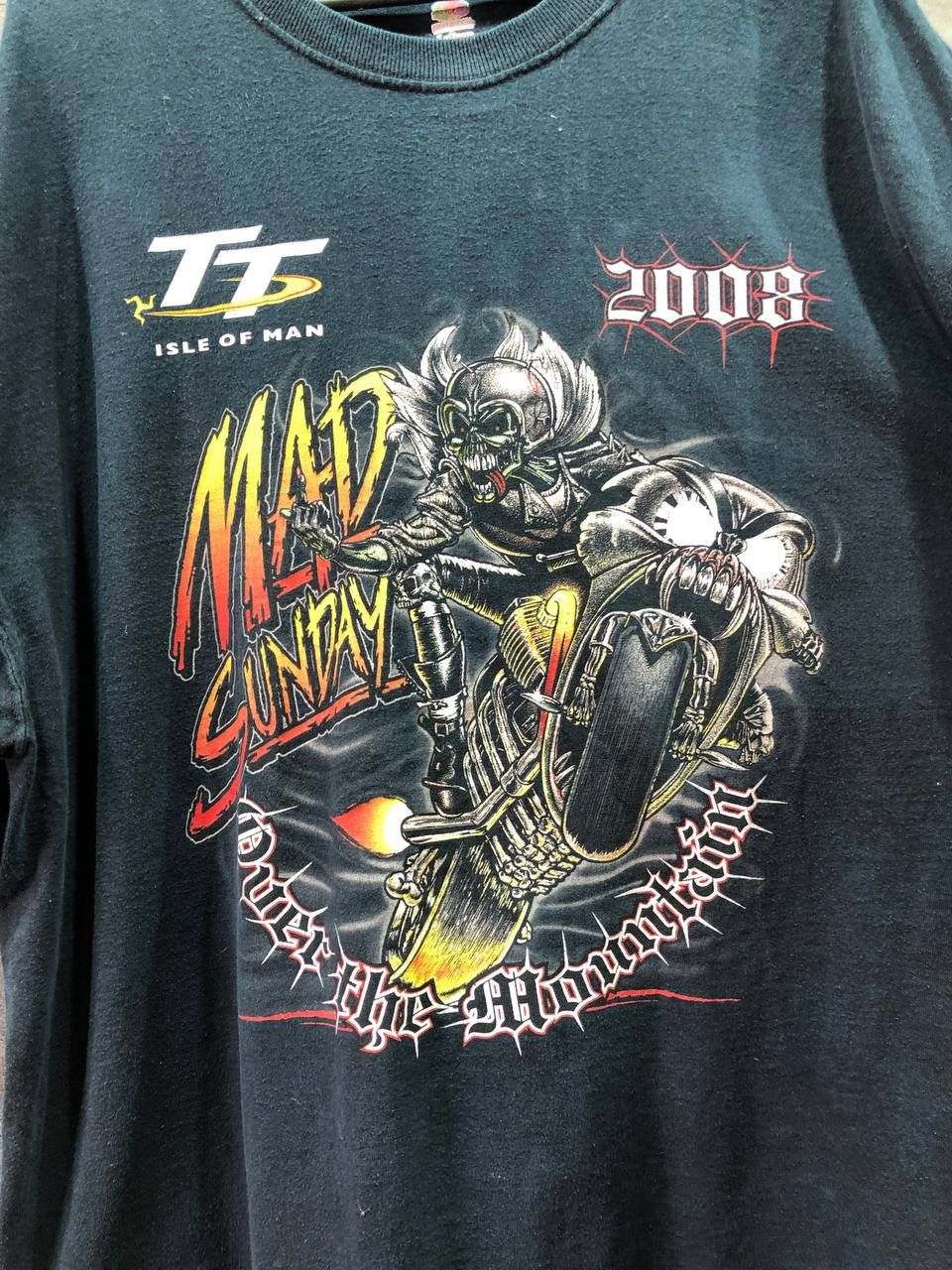 Vintage Vintage Isle of Man 2008 Mad Sunday Racing Moto Tee T-Shirt Size US XXL / EU 58 / 5 - 5 Thumbnail
