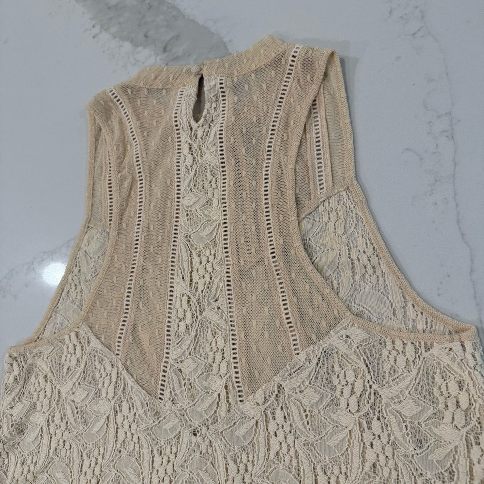 Free People Free People Modern Lace Mesh Maisie Tunic Sleeveless Top Size M / US 6-8 / IT 42-44 - 8 Thumbnail