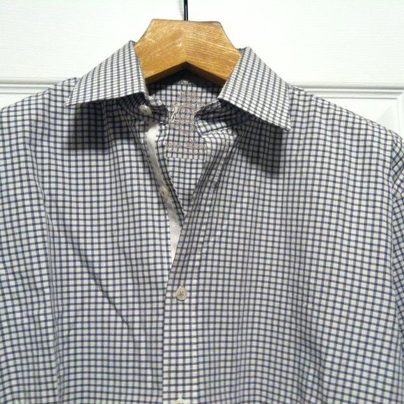 English Laundry ENGLISH LAUNDRY MENS GRAY 100%COTTON CASUAL SHIRT 16.5/34-35 Size US L / EU 52-54 / 3 - 2 Thumbnail