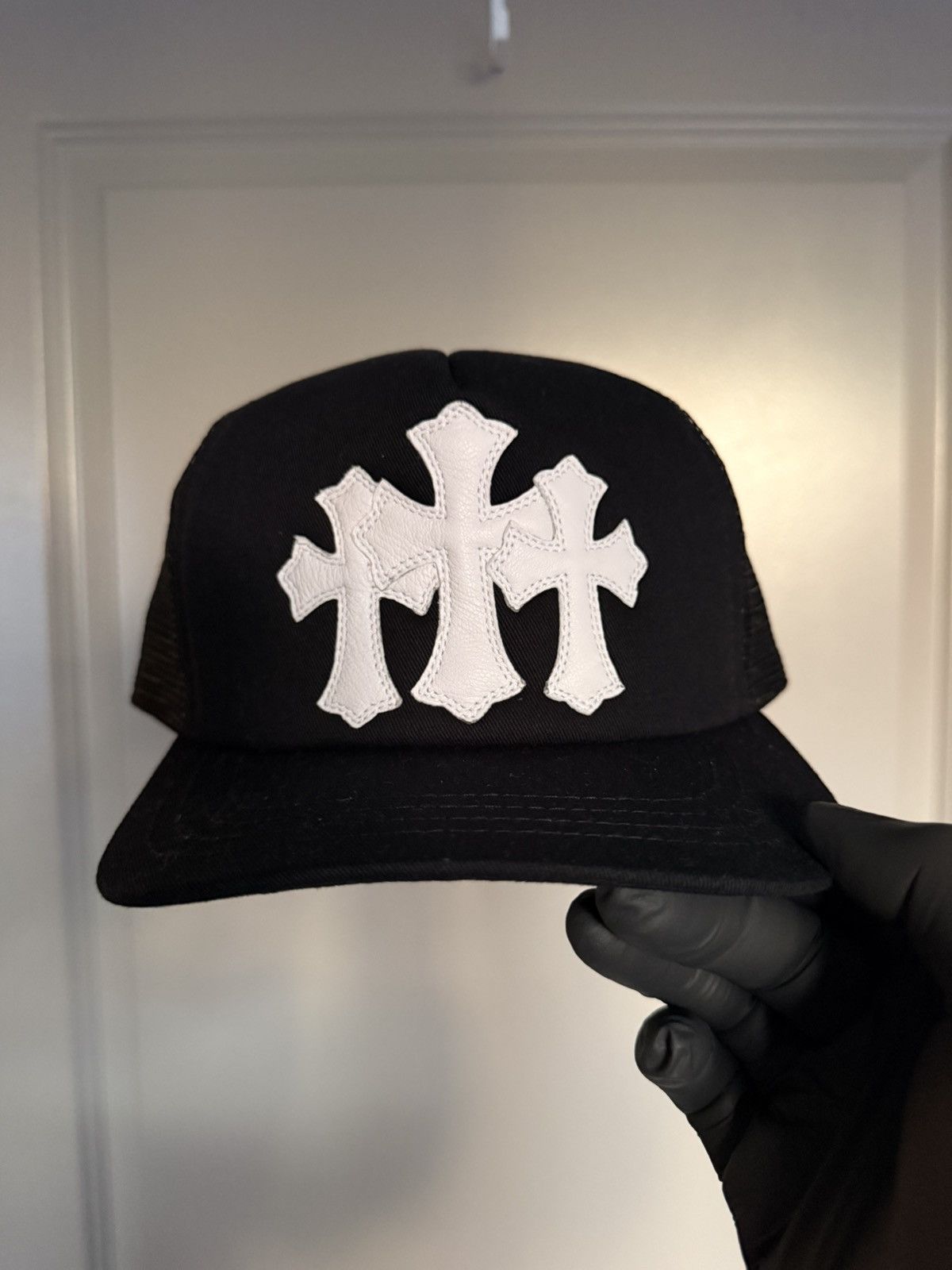 Chrome Hearts Triple Cross Leather Patch Hat
