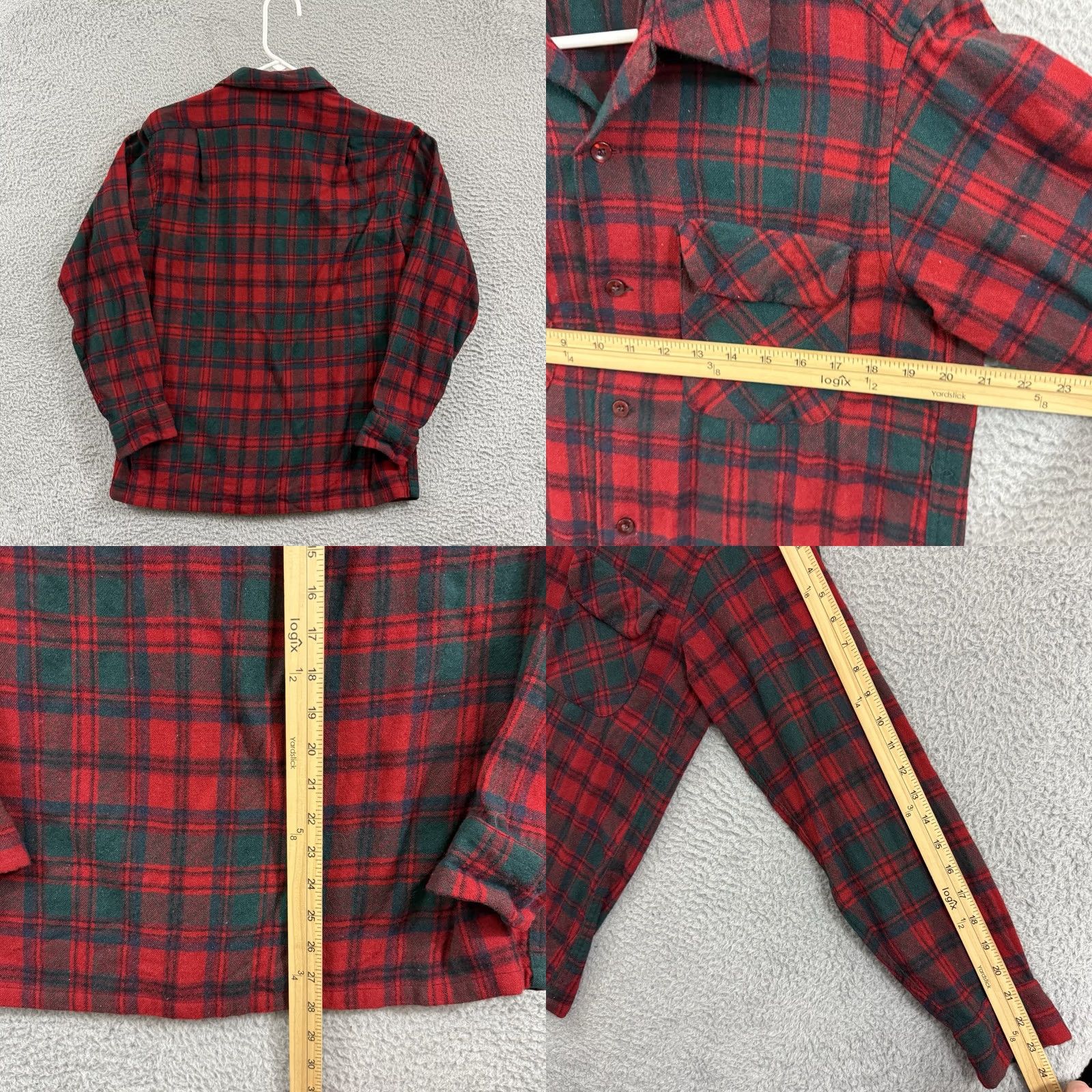 Pendleton VINTAGE Pendleton Wool Flannel Shirt Mens M Red 80s Check Plaid Button USA Shirt Mens M Red 80s Vintage Pendleton Board Shirt Size US M / EU 48-50 / 2 - 8 Thumbnail