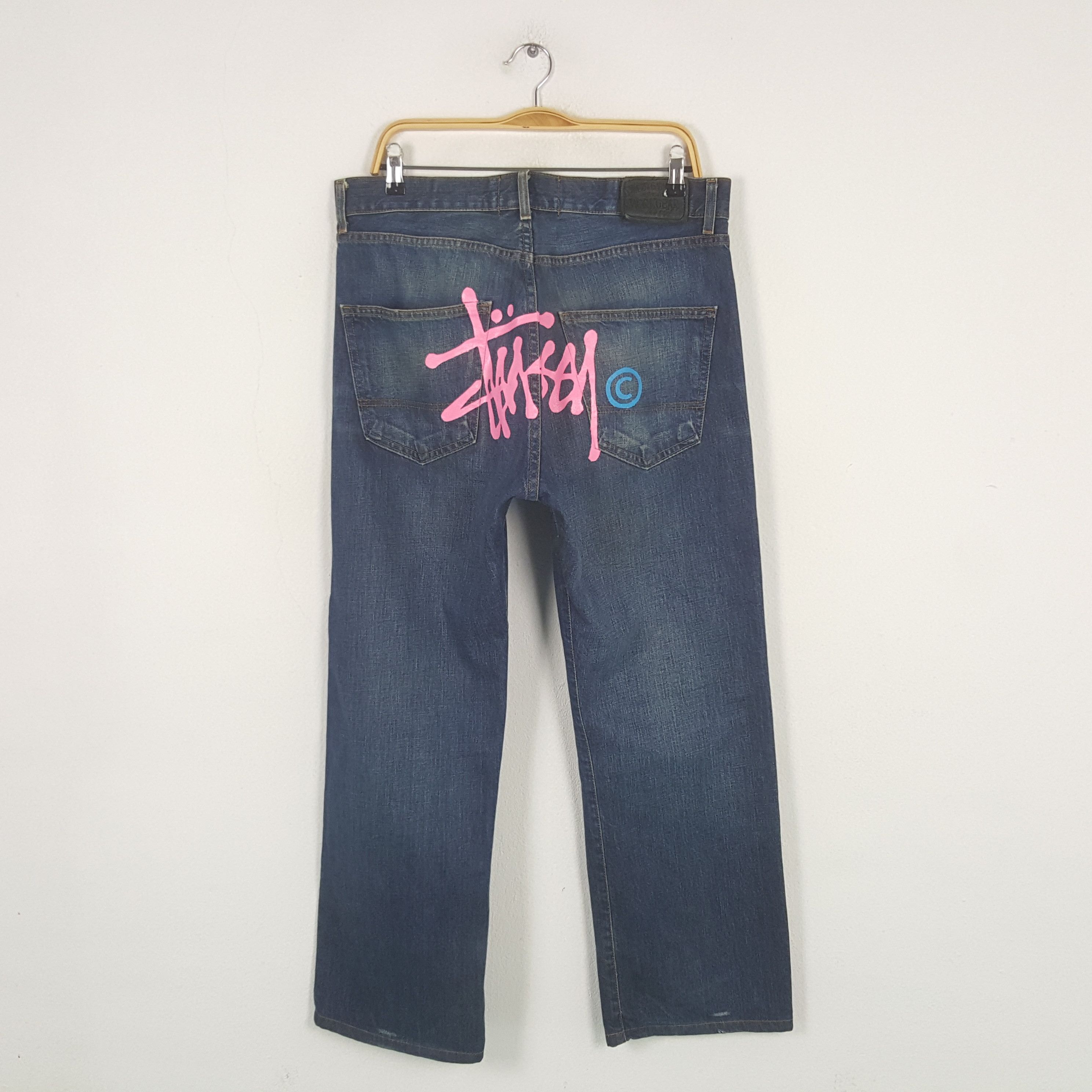Stussy Vintage Stussy American Streetwear Denim Jeans C297N3 Size US 33 - 1 Thumbnail