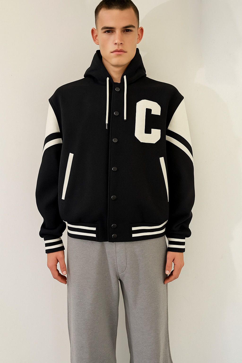 Celine Leather and Wool Hooded Teddy Bomber Size US L / EU 52-54 / 3 - 2 Thumbnail